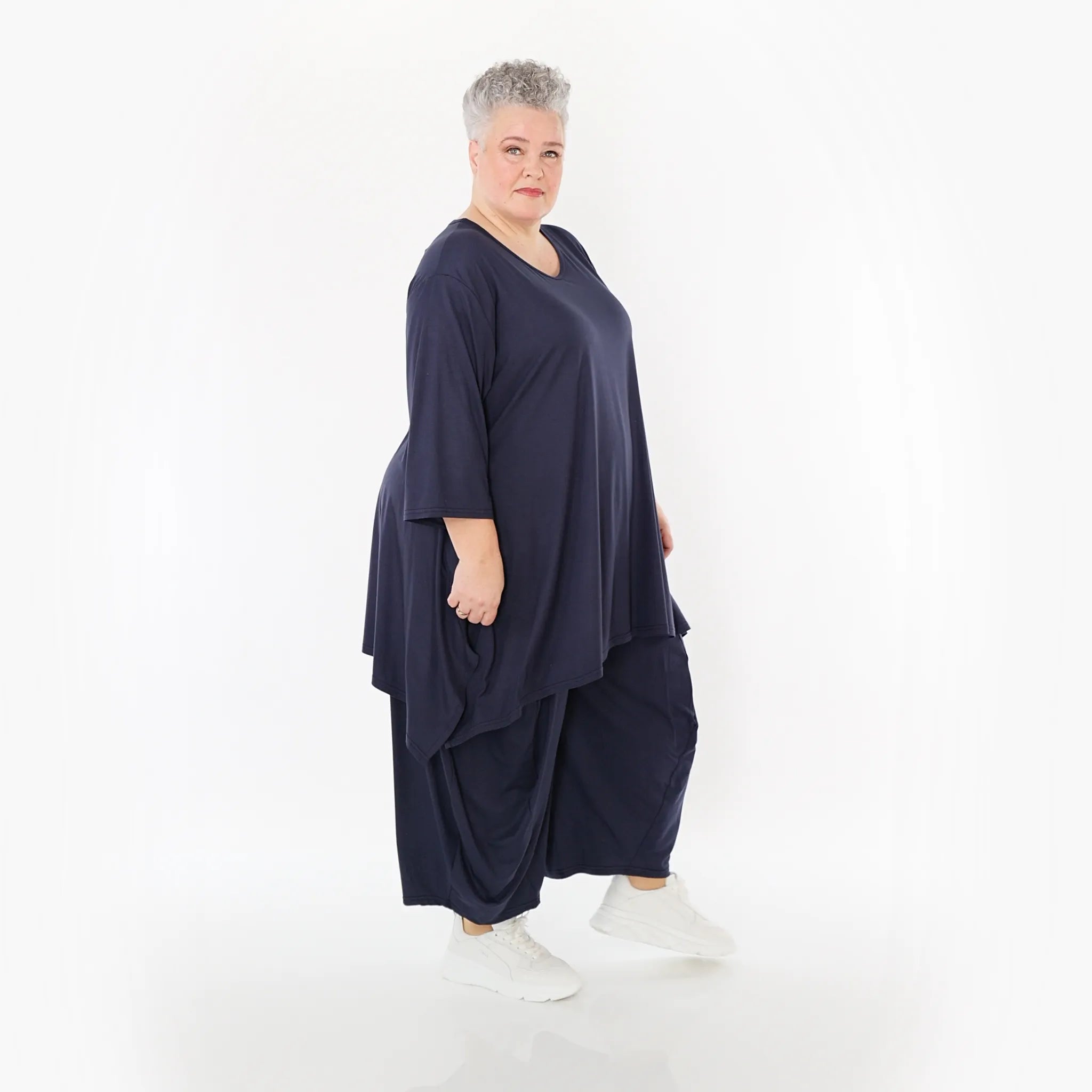  Ballonhose von AKH Fashion aus Viskose, 1233.08069, Marine, Ausgefallen, Zeitlos, Schick