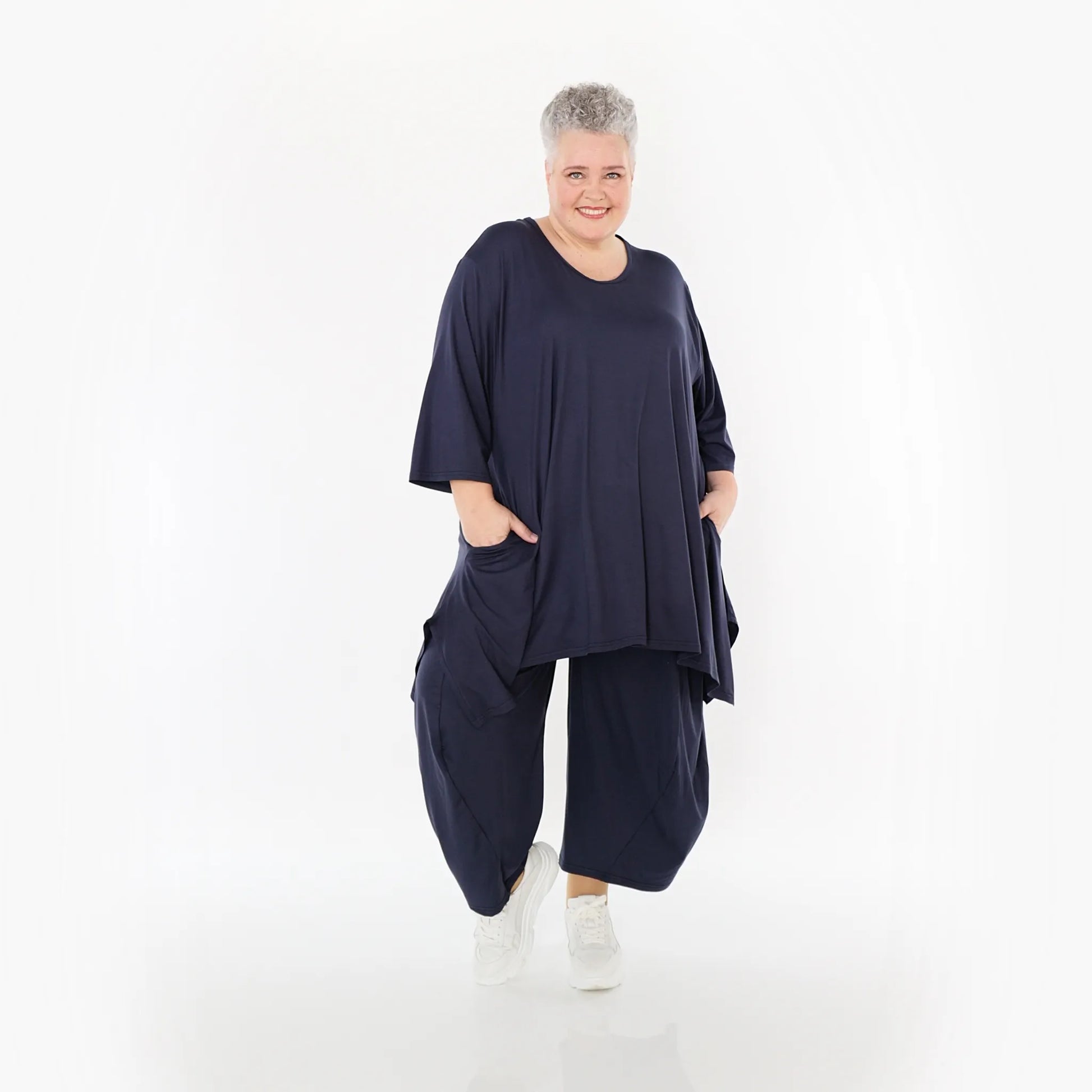  Ballonhose von AKH Fashion aus Viskose, 1233.08069, Marine, Ausgefallen, Zeitlos, Schick