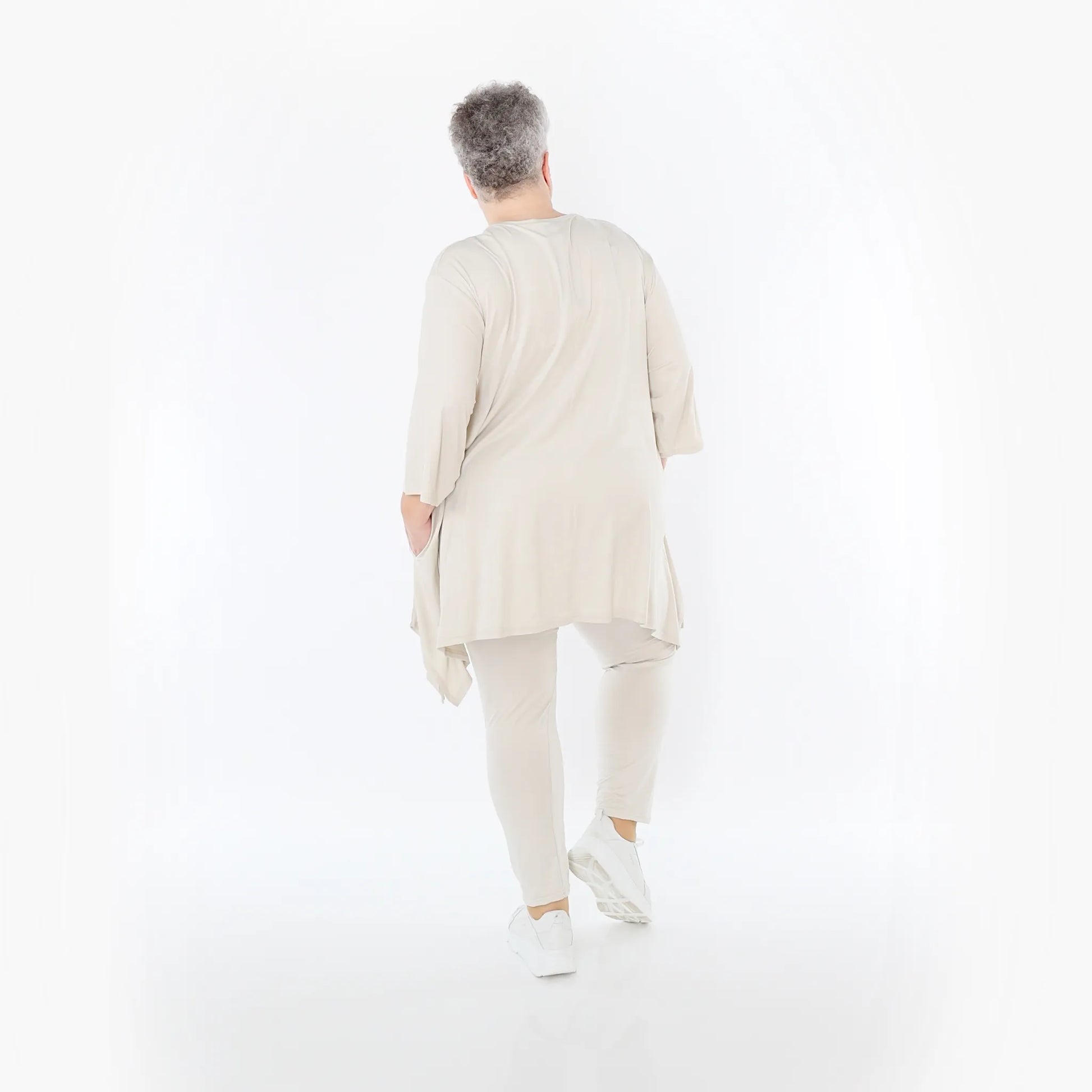  AKH Fashion Leggings in gerader Form, aus Viskose, 1233.0P100, Beige, Ausgefallen, Zeitlos