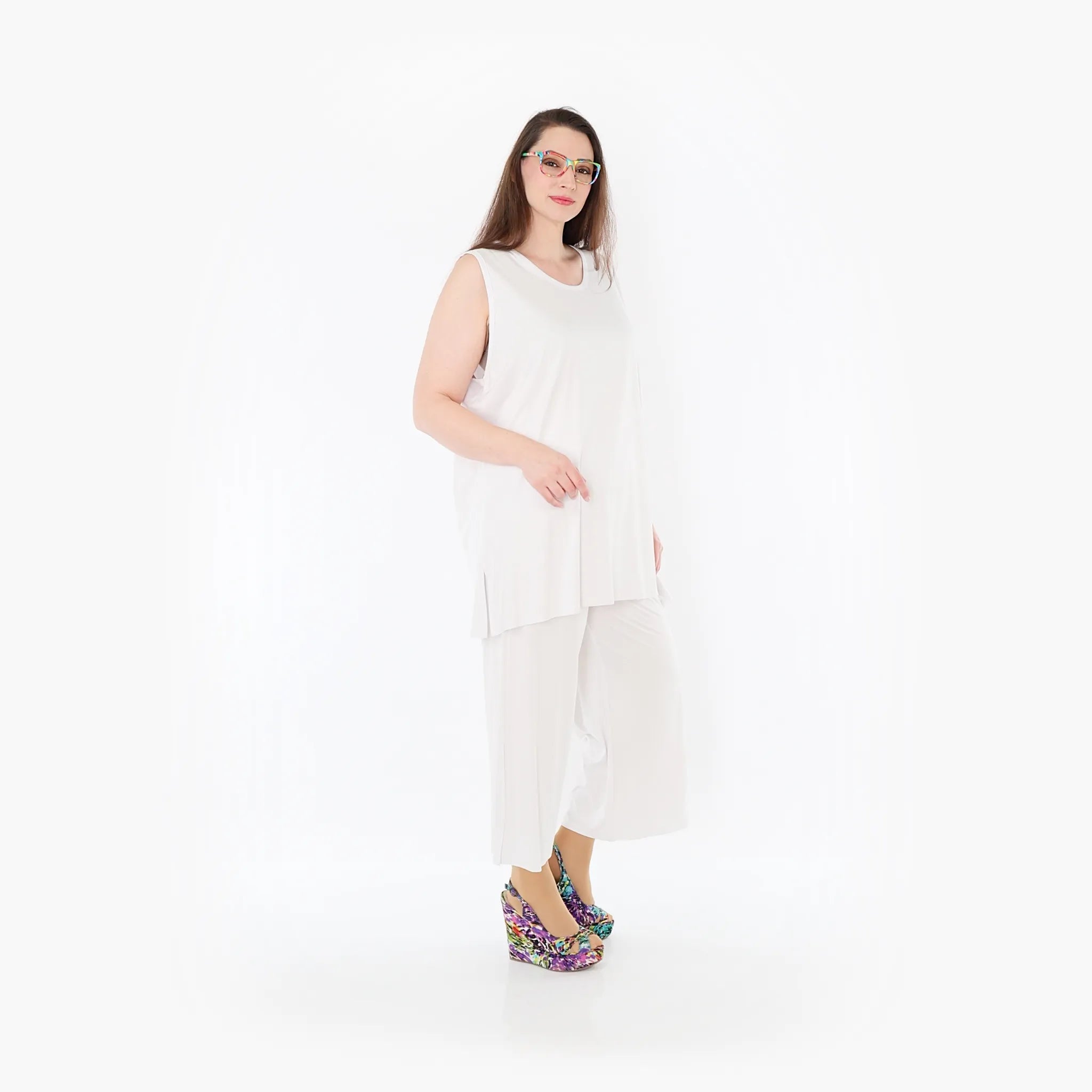  AKH Fashion Top in gerader Form, aus Viskose, 1233.06675, Weiß, Ausgefallen, Zeitlos