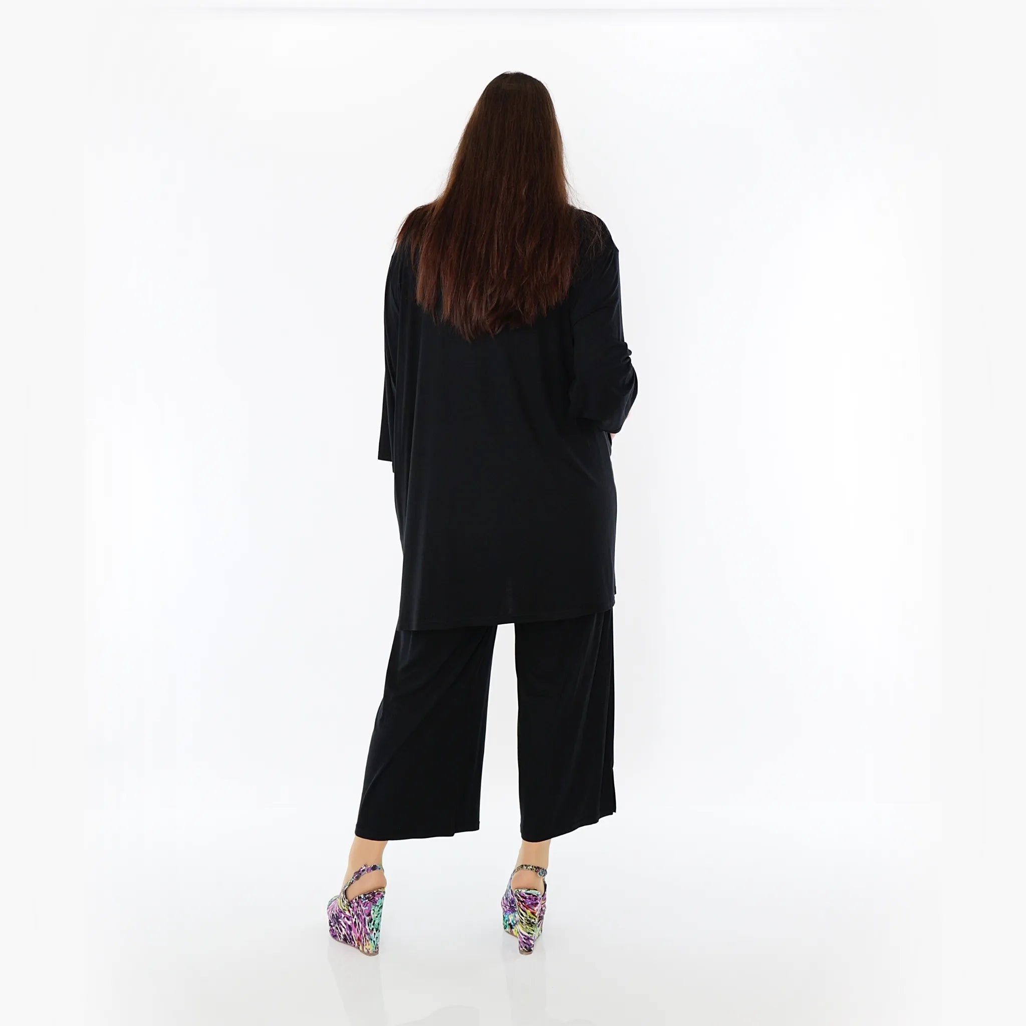  AKH Fashion Bigshirt in gerader Form, aus Viskose, 1233.07054, Schwarz, Ausgefallen, Zeitlos