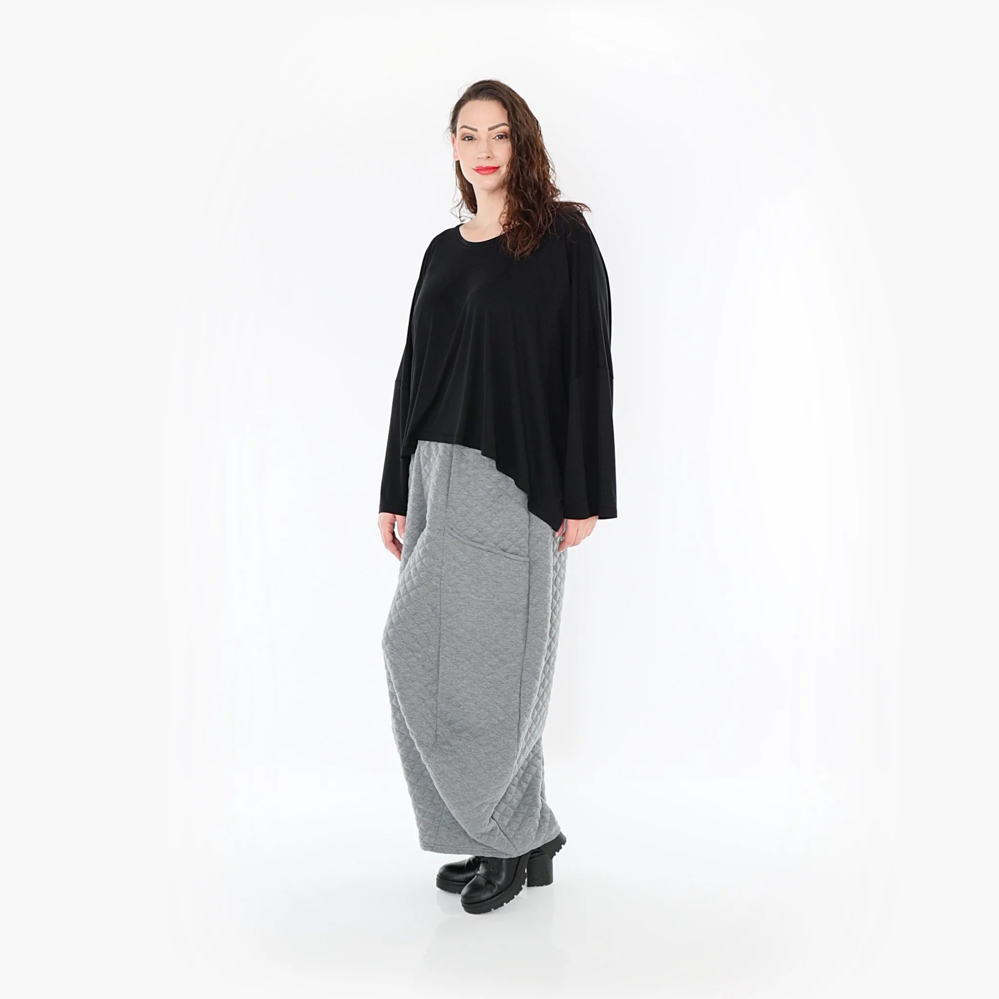  Ballonhose von AKH Fashion aus Materialmix, 1394.08069, Grau, Schick, Modern, Bequem