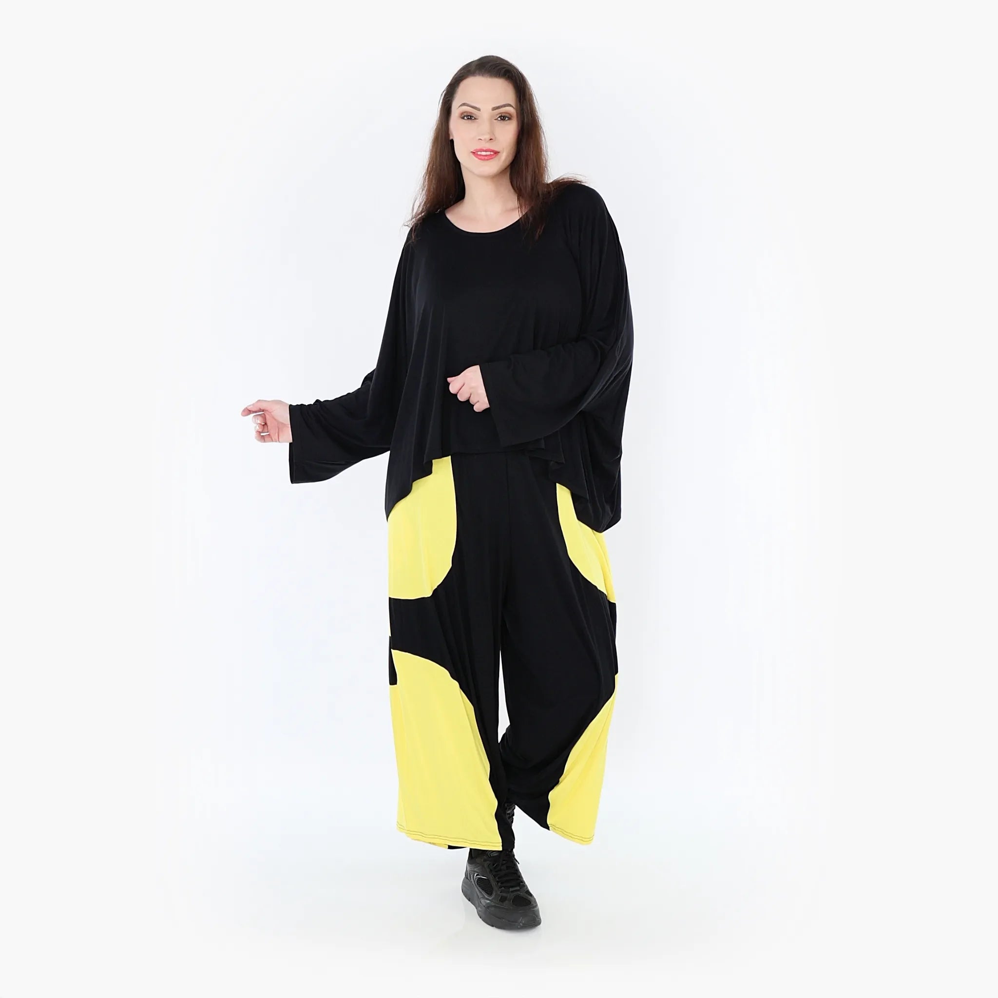  Ballonhose von AKH Fashion aus Viskose, 1416.06914, Schwarz/Gelb, Schick, Modern, Bequem