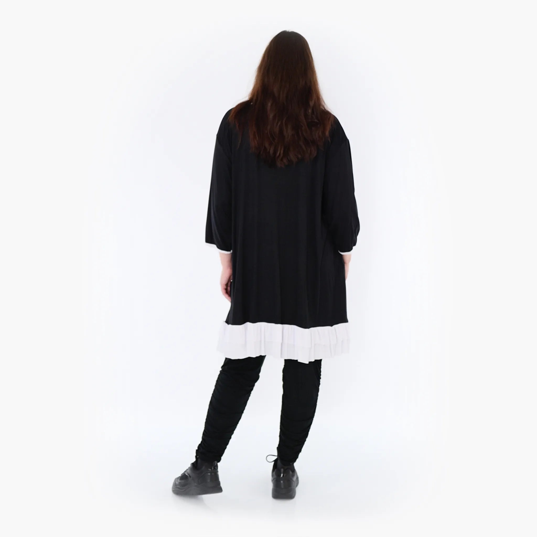  A-Form Shirt von AKH Fashion aus Viskose, 1416.06916, Schwarz/Weiß, Schick, Modern, Bequem