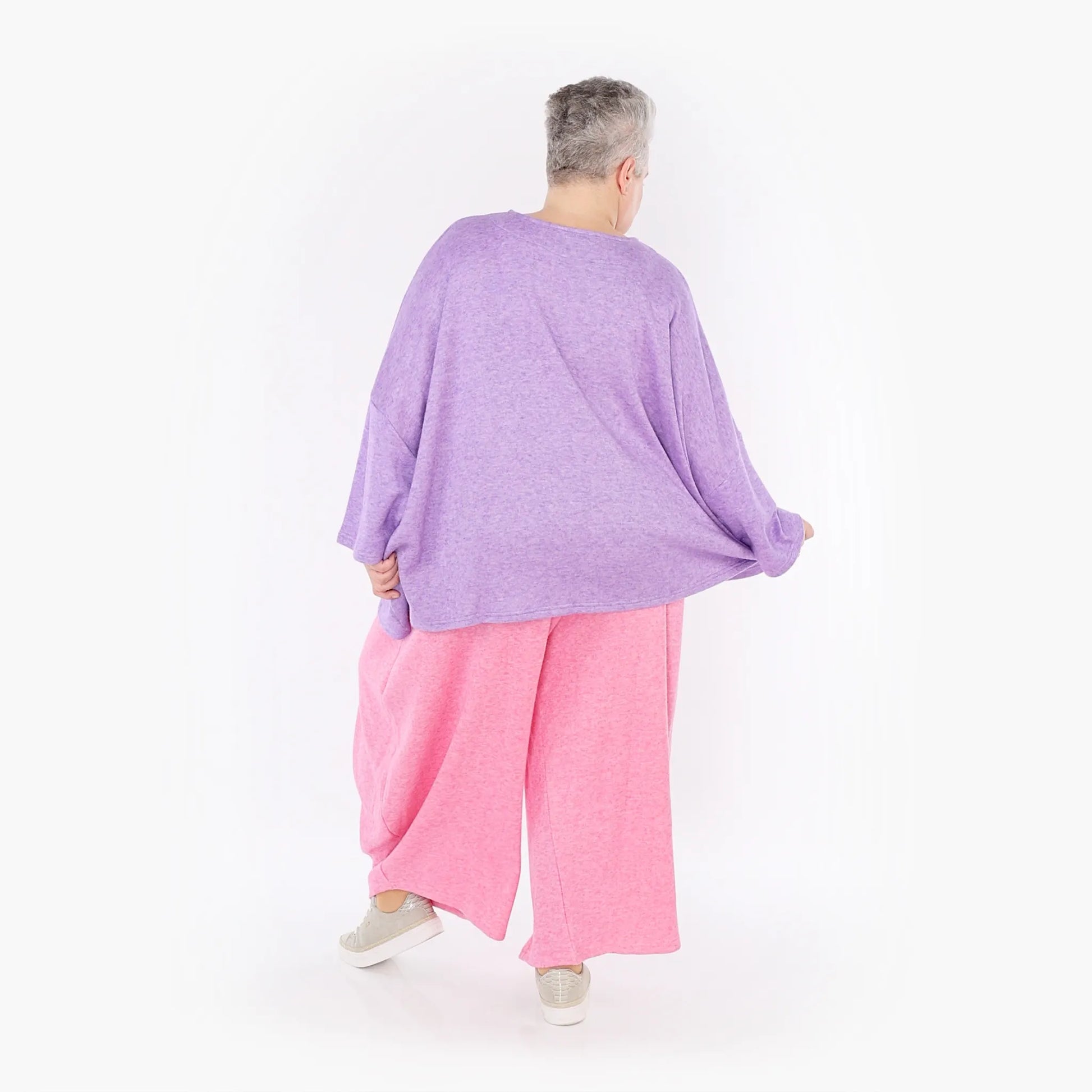  AKH Fashion Bigshirt in kastiger Form, aus Viskose, 1429.06993, Flieder, Schick, Modern