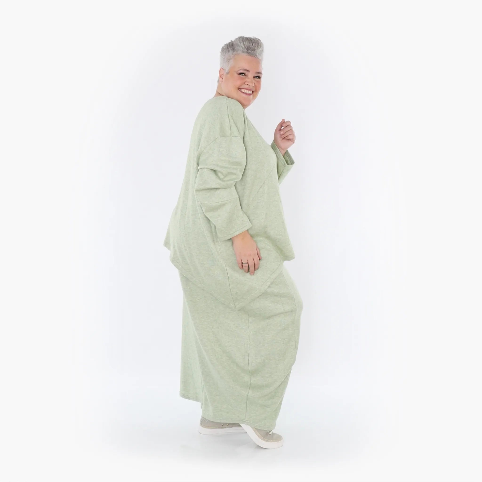  A-Form Bigshirt von AKH Fashion aus Viskose, 1429.07013, Apfelgrün, Schick, Modern, Bequem