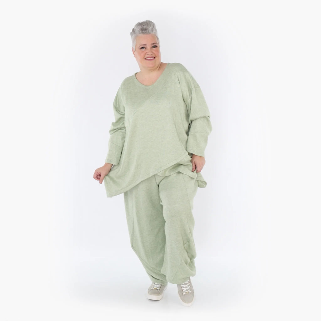  A-Form Bigshirt von AKH Fashion aus Viskose, 1429.07013, Apfelgrün, Schick, Modern, Bequem