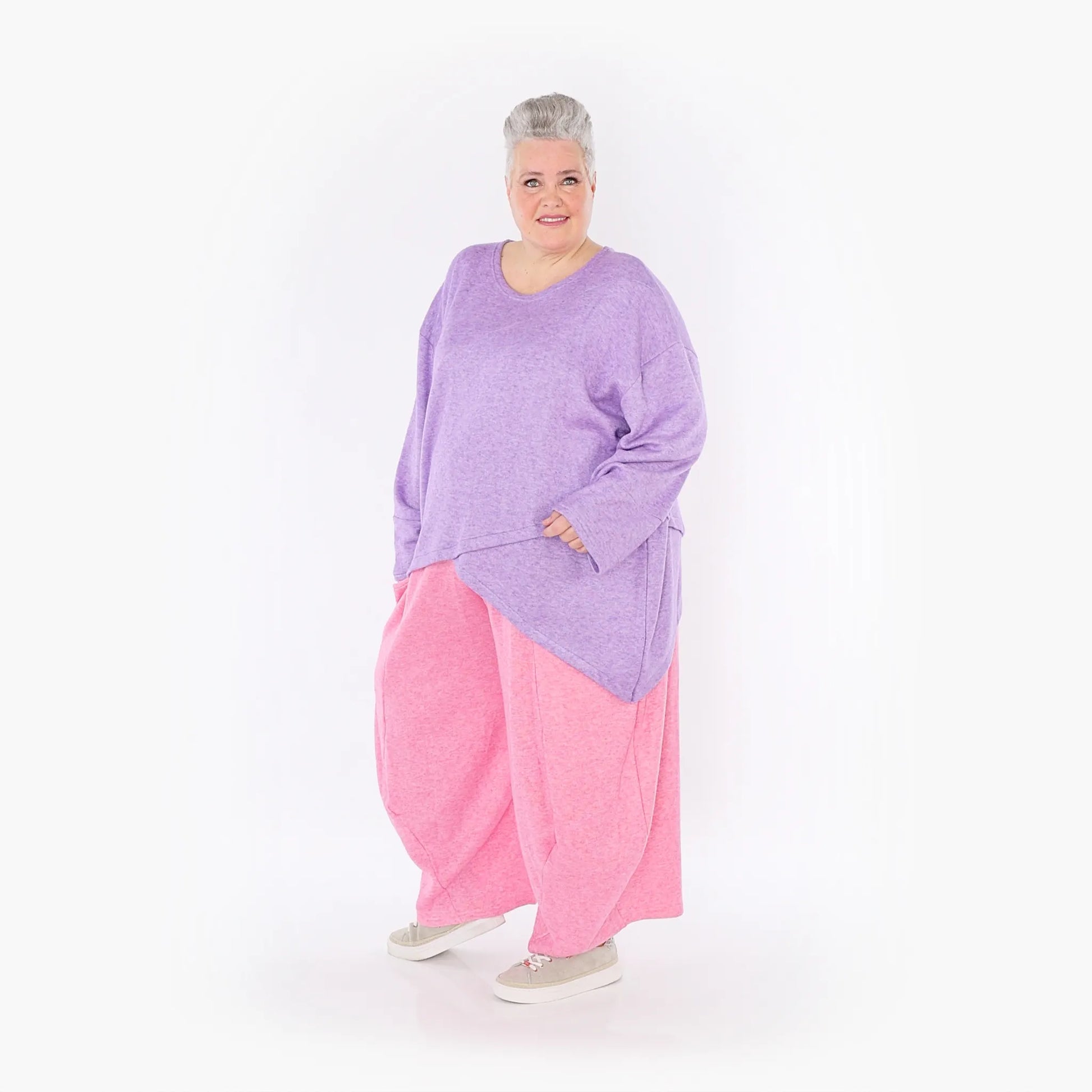  A-Form Bigshirt von AKH Fashion aus Viskose, 1429.07013, Flieder, Schick, Modern, Bequem