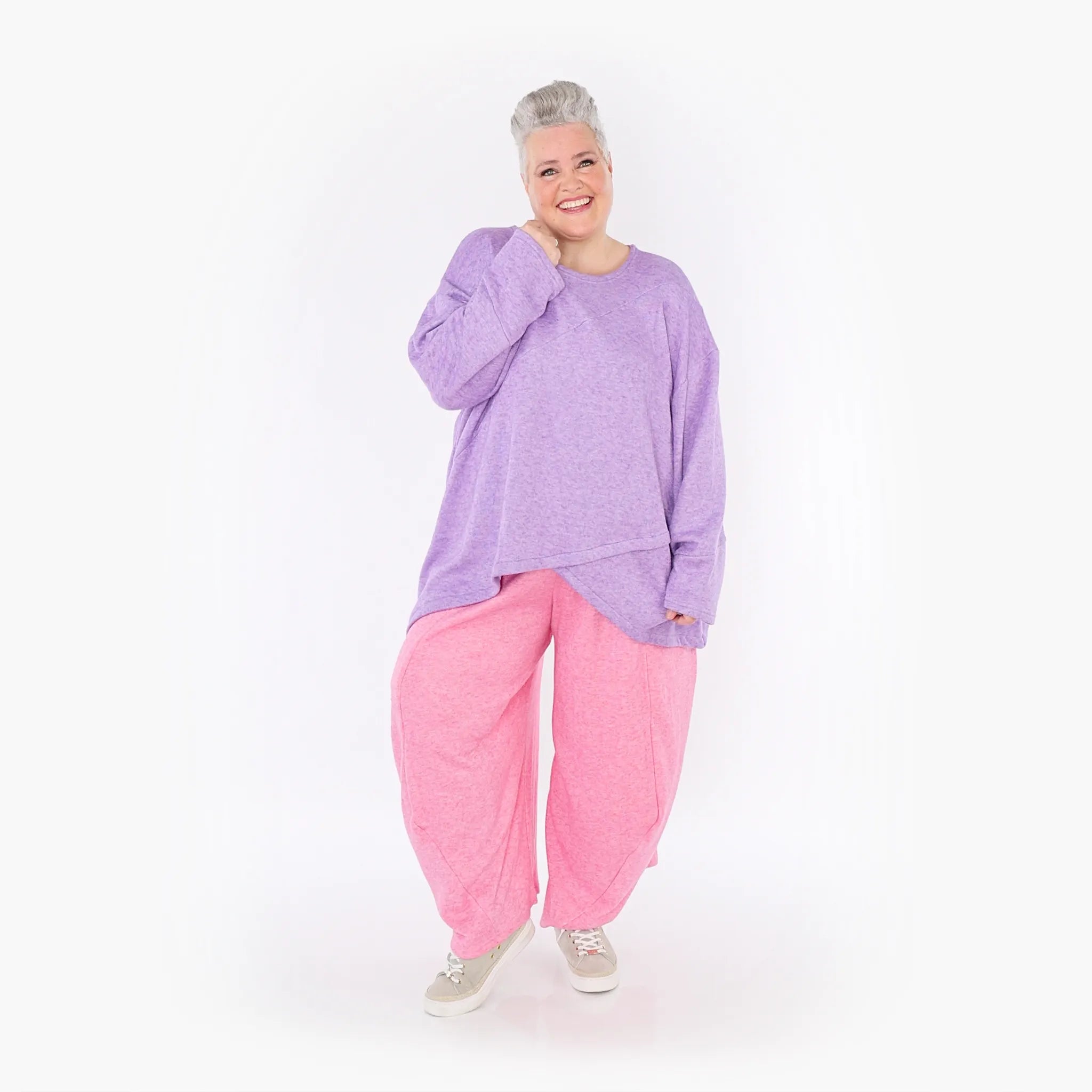  A-Form Bigshirt von AKH Fashion aus Viskose, 1429.07013, Flieder, Schick, Modern, Bequem