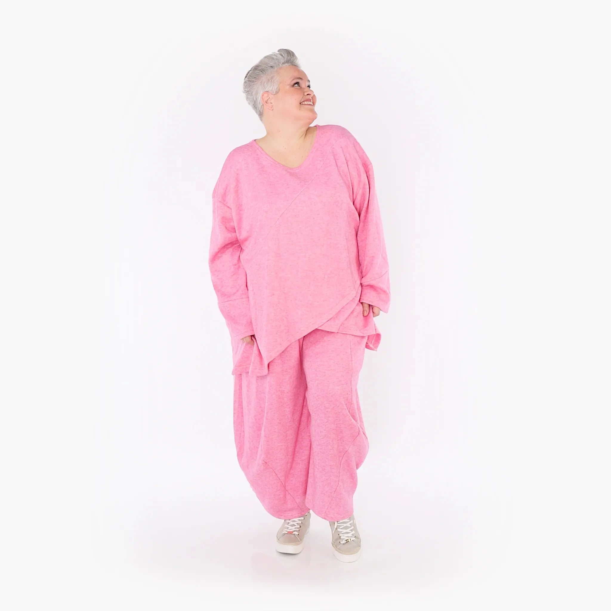  A-Form Bigshirt von AKH Fashion aus Viskose, 1429.07013, Pink, Schick, Modern, Bequem, Schick