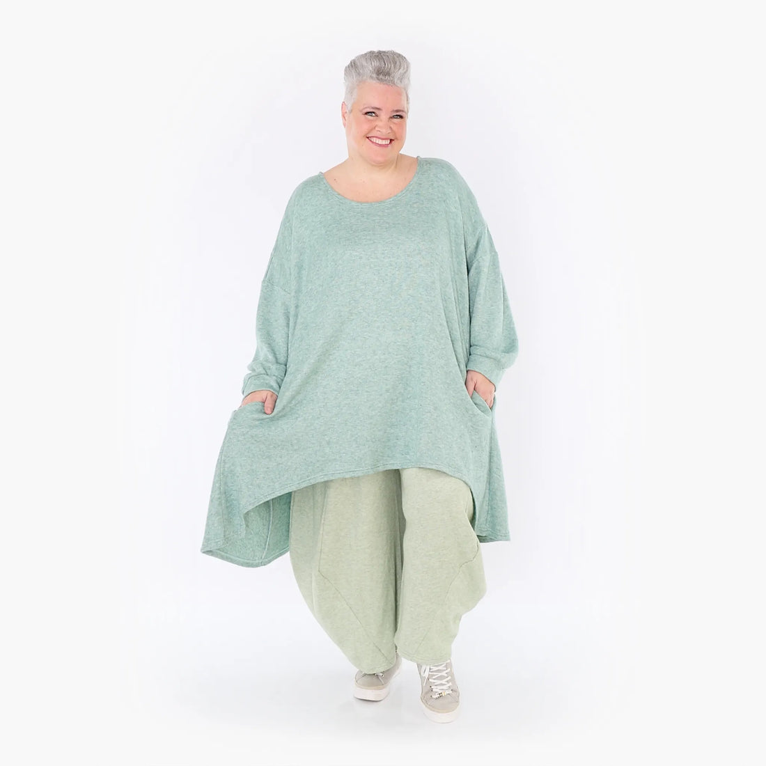  A-Form Bigshirt von AKH Fashion aus Viskose, 1429.07014, Mint, Schick, Modern, Bequem, Schick