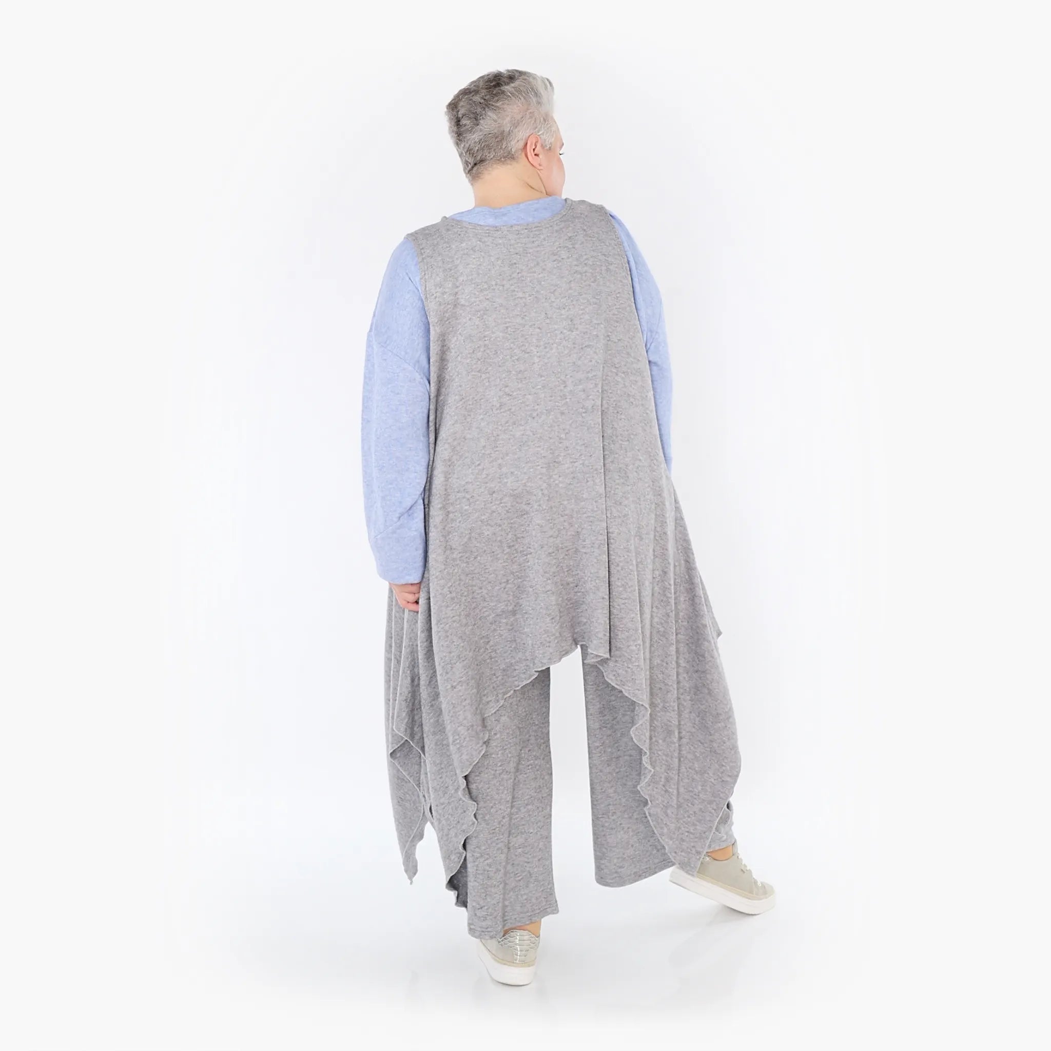  A-Form Tunika von AKH Fashion aus Viskose, 1429.03067, Hellgrau, Schick, Modern, Bequem