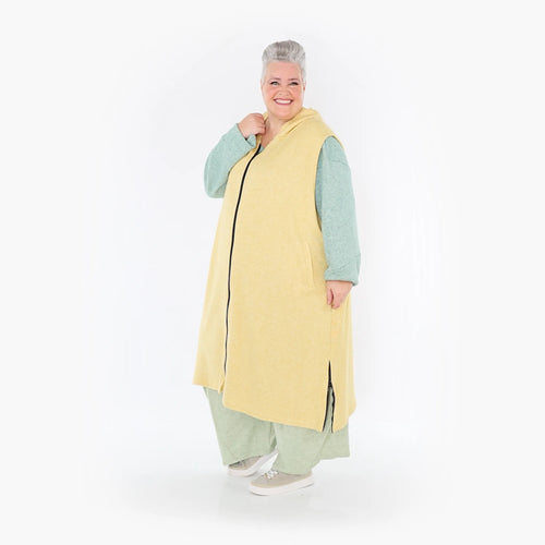  AKH Fashion Weste in gerader Form, aus Viskose, 1429.06879, LimeGelb, Schick, Modern