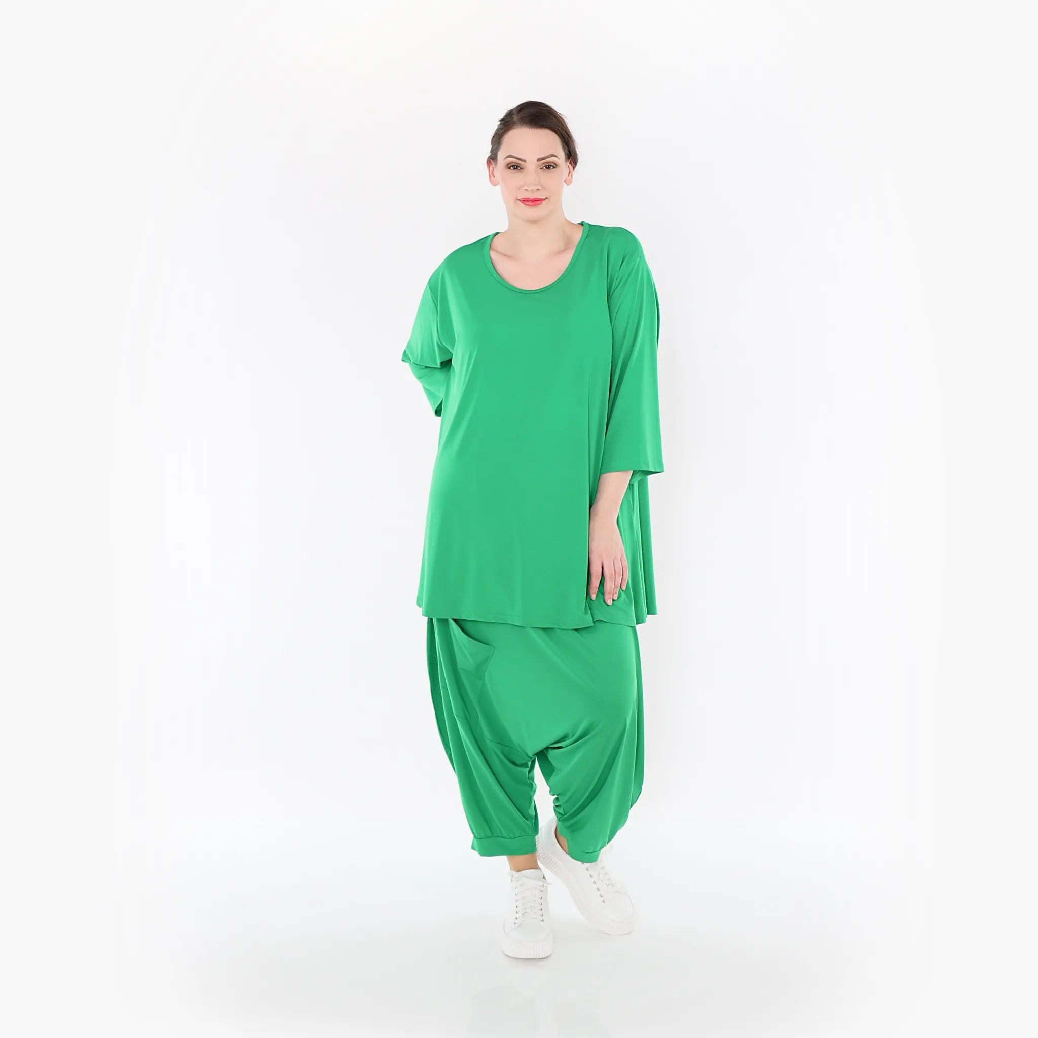  Haremshose von AKH Fashion aus Materialmix, 1431.06950, Grün, Schick, Modern, Bequem