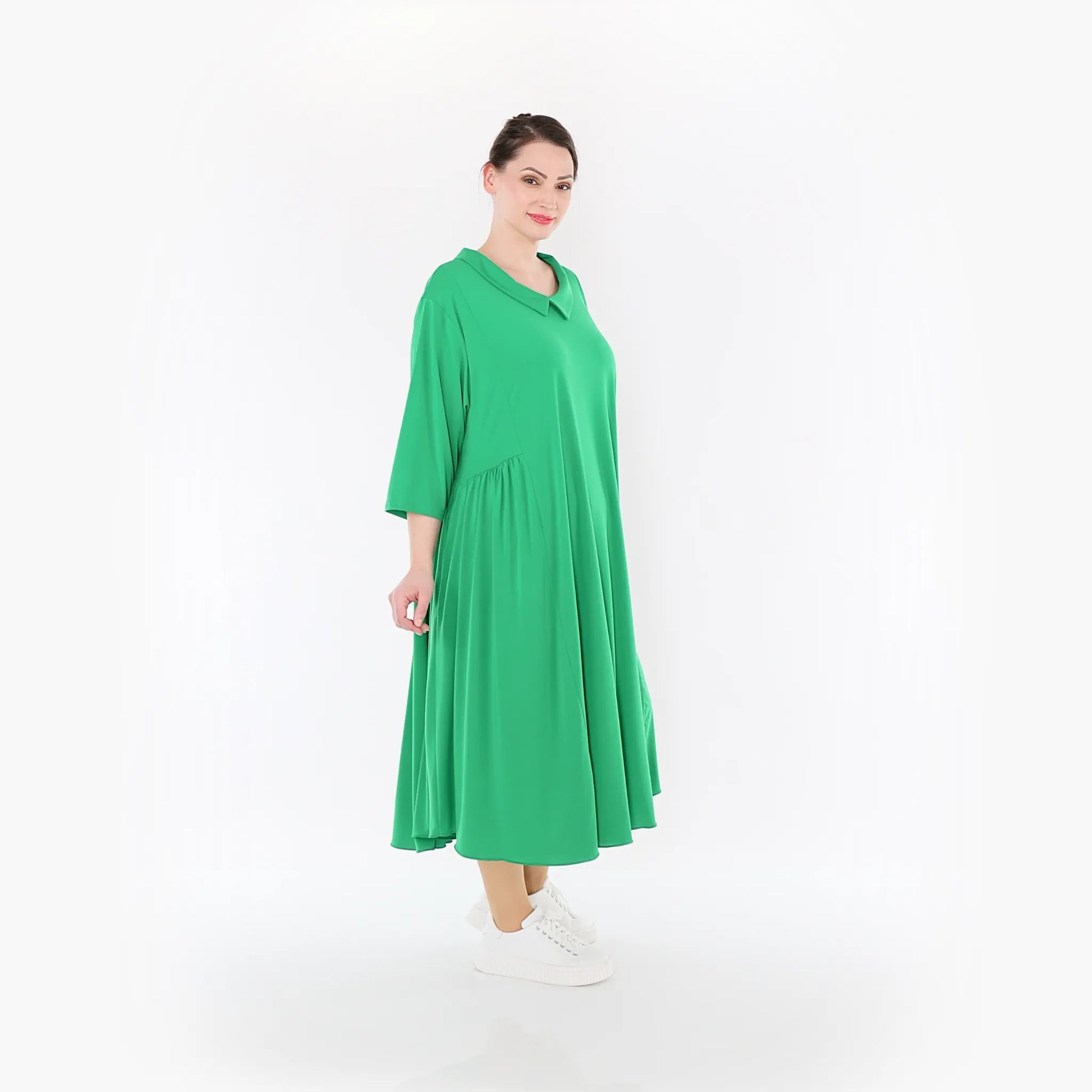  Ballonkleid von AKH Fashion aus Materialmix, 1431.06958, Grün, Schick, Modern, Bequem