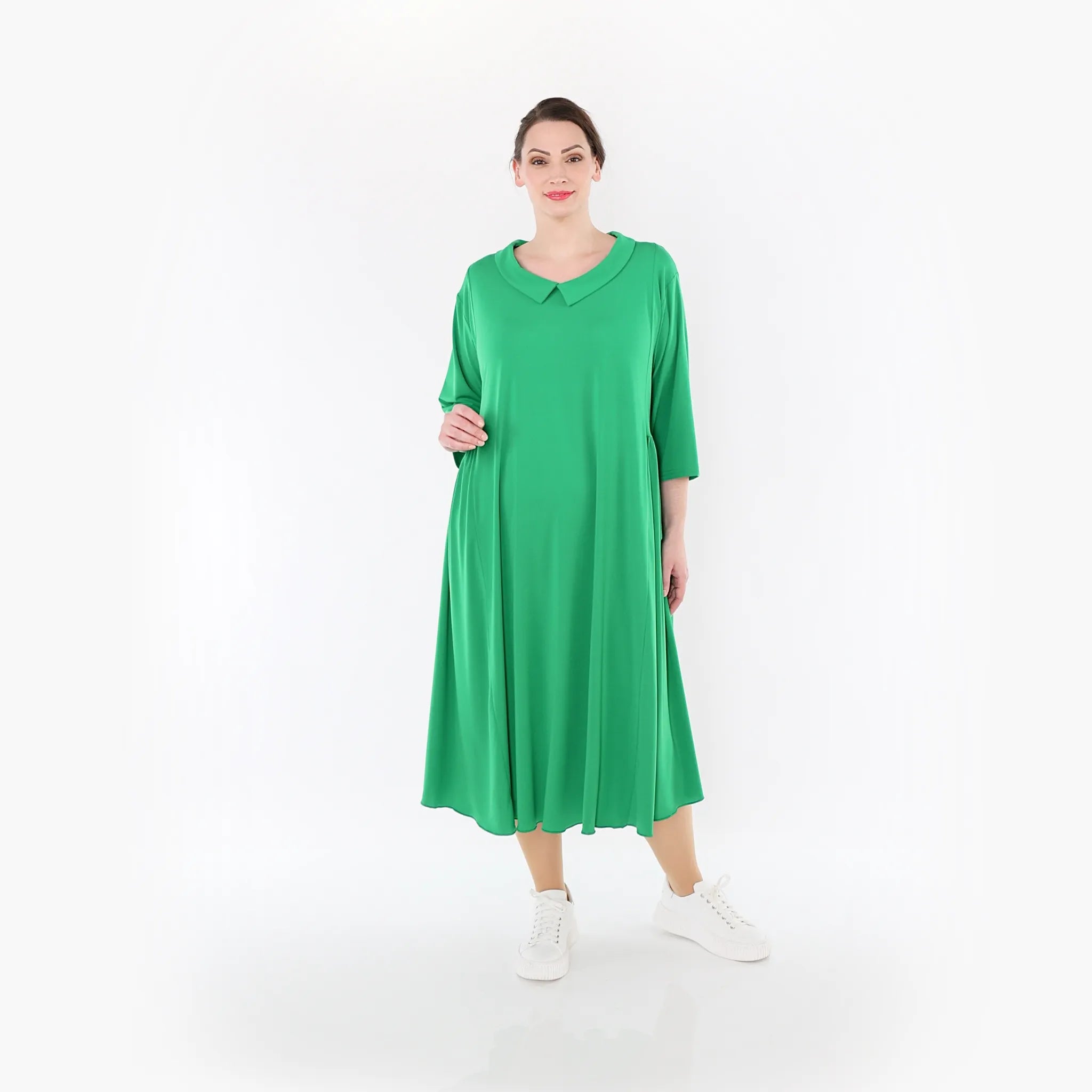  Ballonkleid von AKH Fashion aus Materialmix, 1431.06958, Grün, Schick, Modern, Bequem