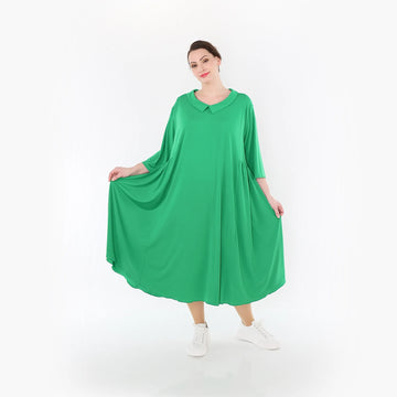  Ballonkleid von AKH Fashion aus Materialmix, 1431.06958, Grün, Schick, Modern, Bequem