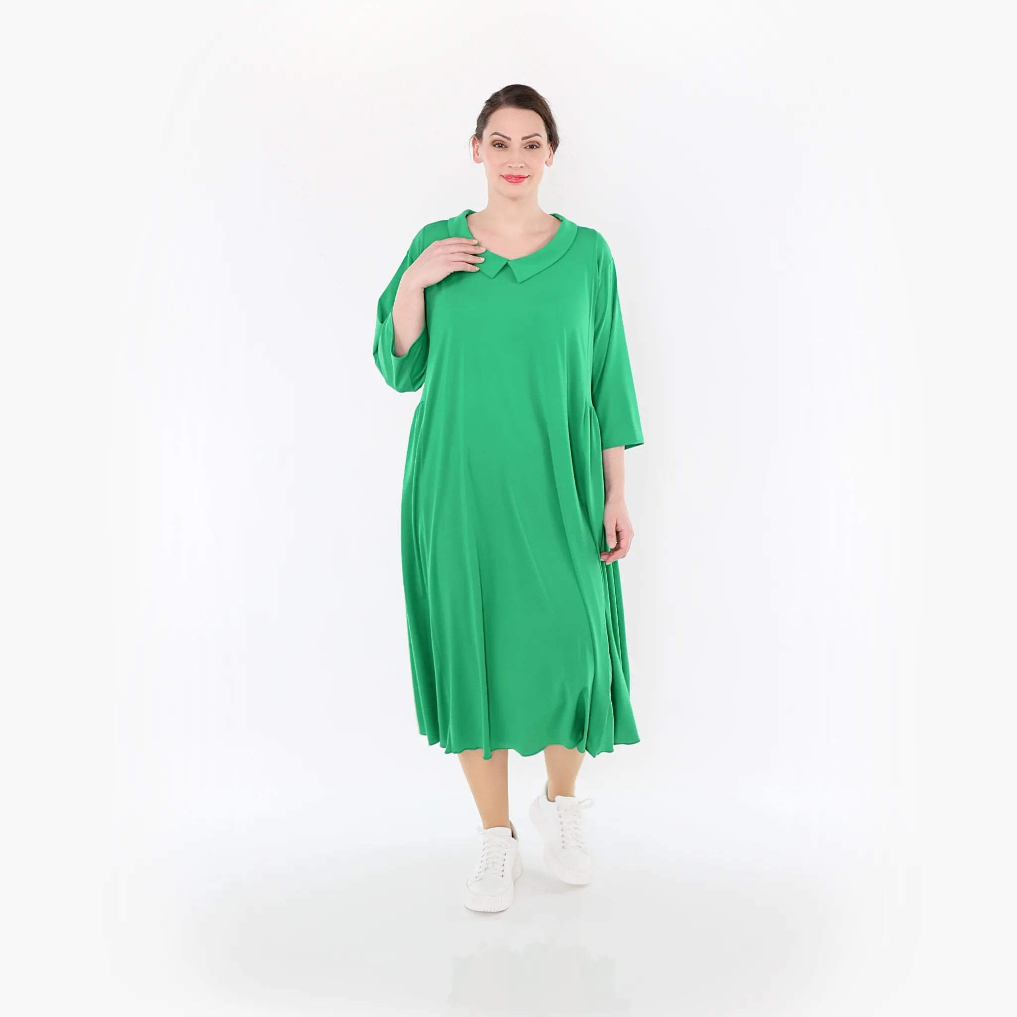  Ballonkleid von AKH Fashion aus Materialmix, 1431.06958, Grün, Schick, Modern, Bequem