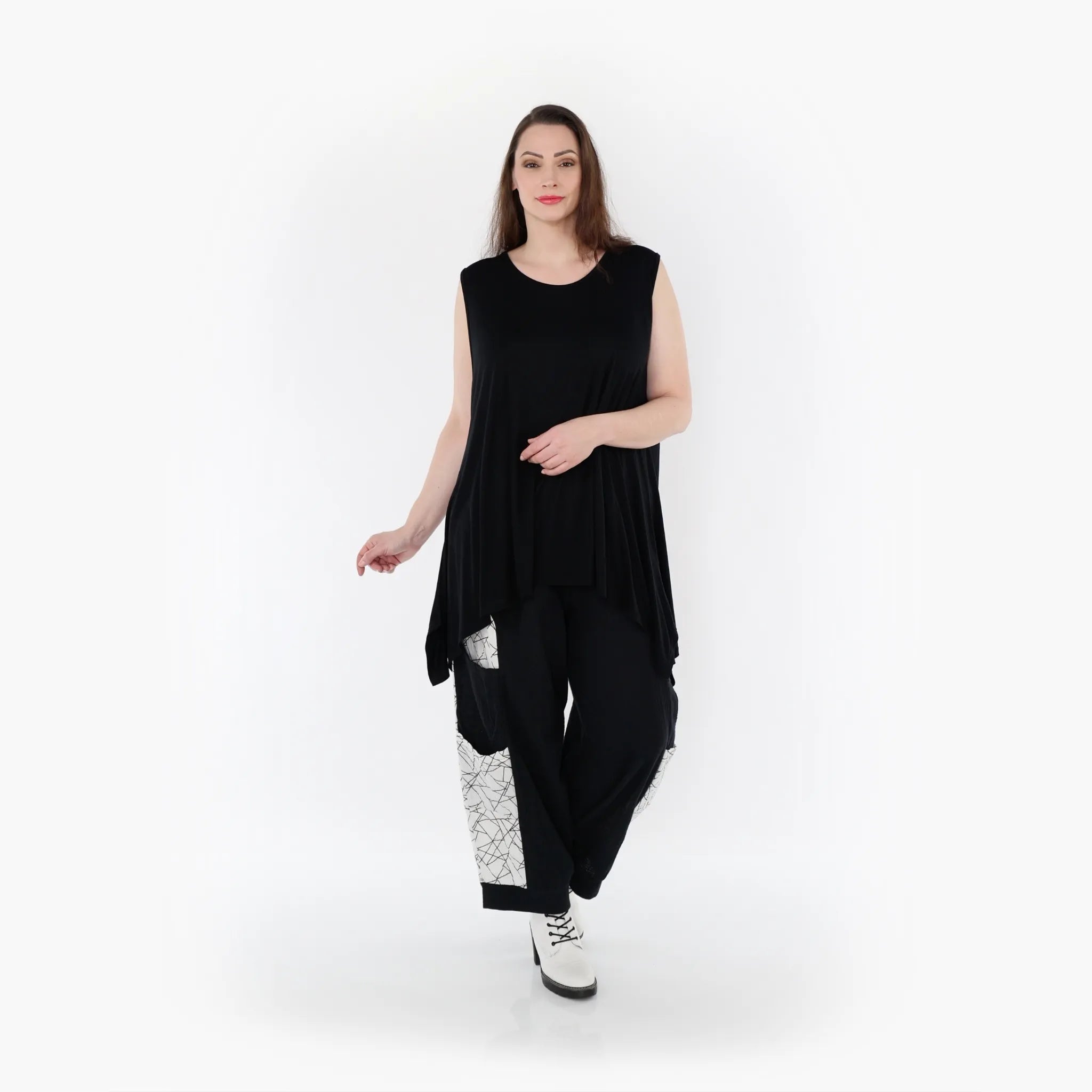  Ballonhose von AKH Fashion aus Baumwolle, 1441.06556, Schwarz/Weiß, Schick, Modern, Bequem