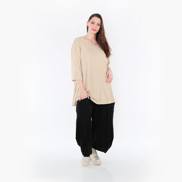  Ballonhose von AKH Fashion aus Baumwolle, 1447.08069, Schwarz, Streifen, Schick, Modern