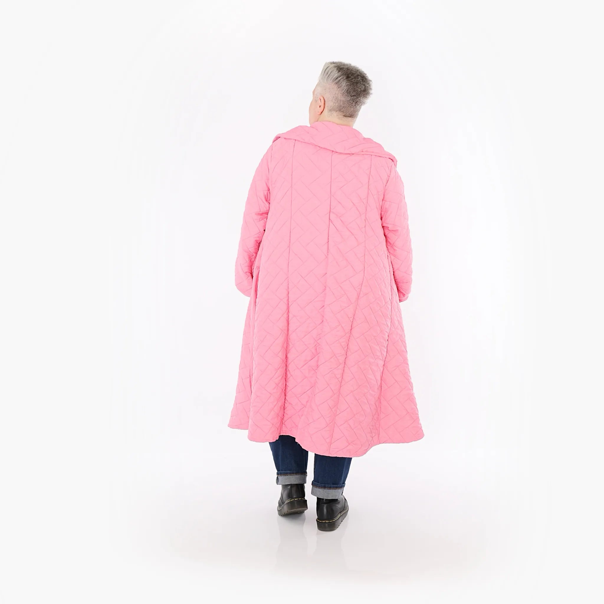  A-Form Mantel von AKH Fashion aus Materialmix, 1448.07034, Pink, Kariert, Schick, Modern