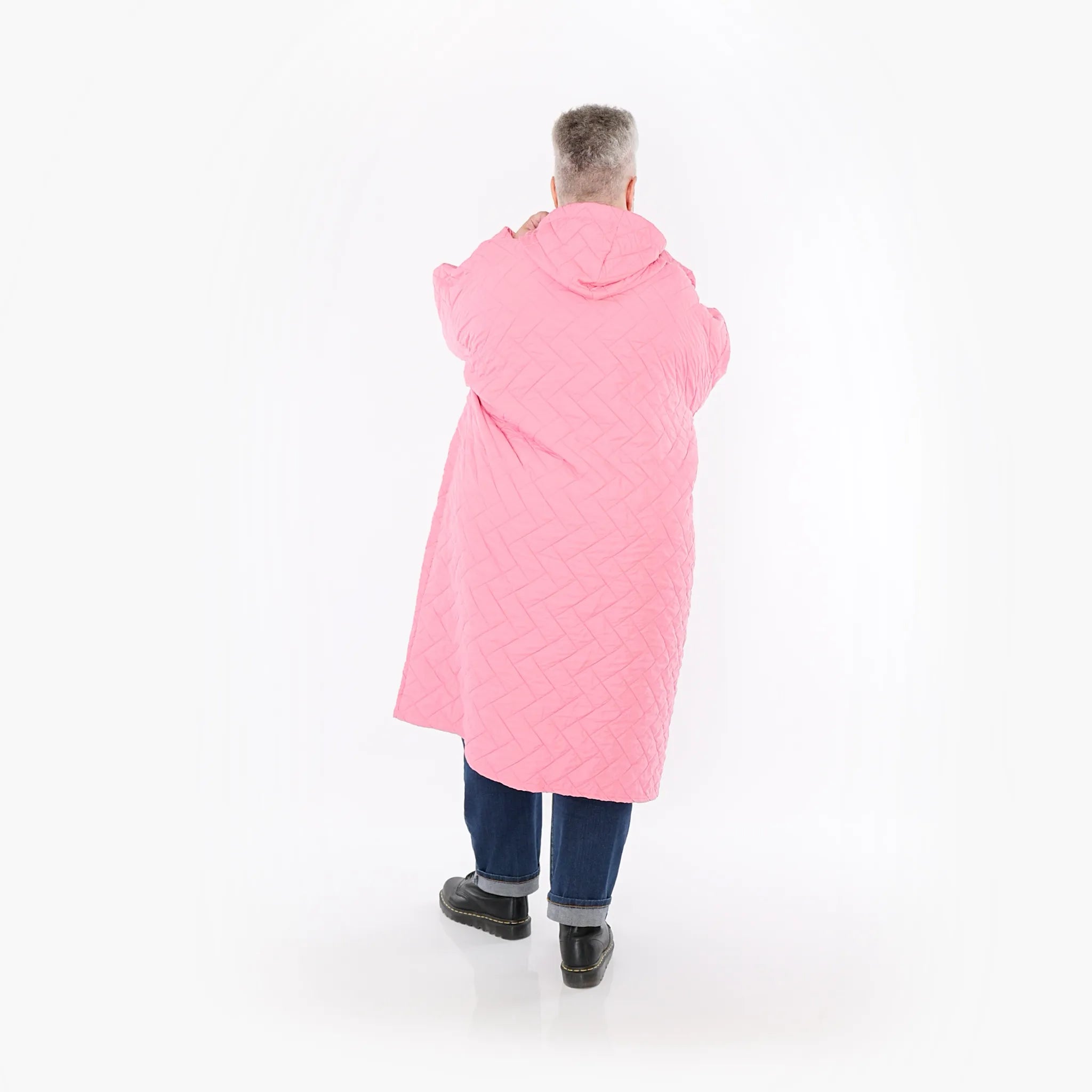  A-Form Mantel von AKH Fashion aus Materialmix, 1448.07044, Pink, Kariert, Schick, Modern