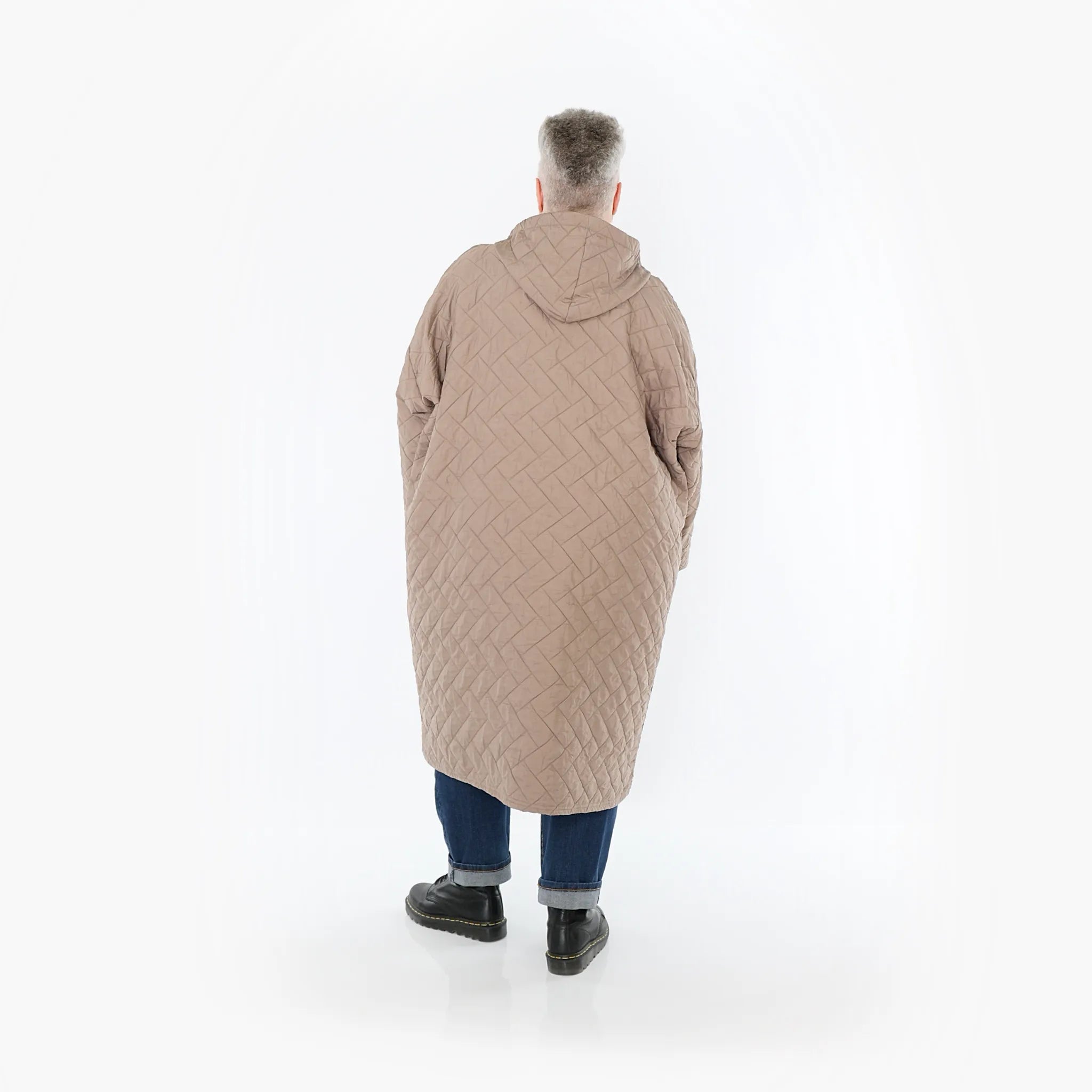  A-Form Mantel von AKH Fashion aus Materialmix, 1448.07044, Cognac, Kariert, Schick, Schick