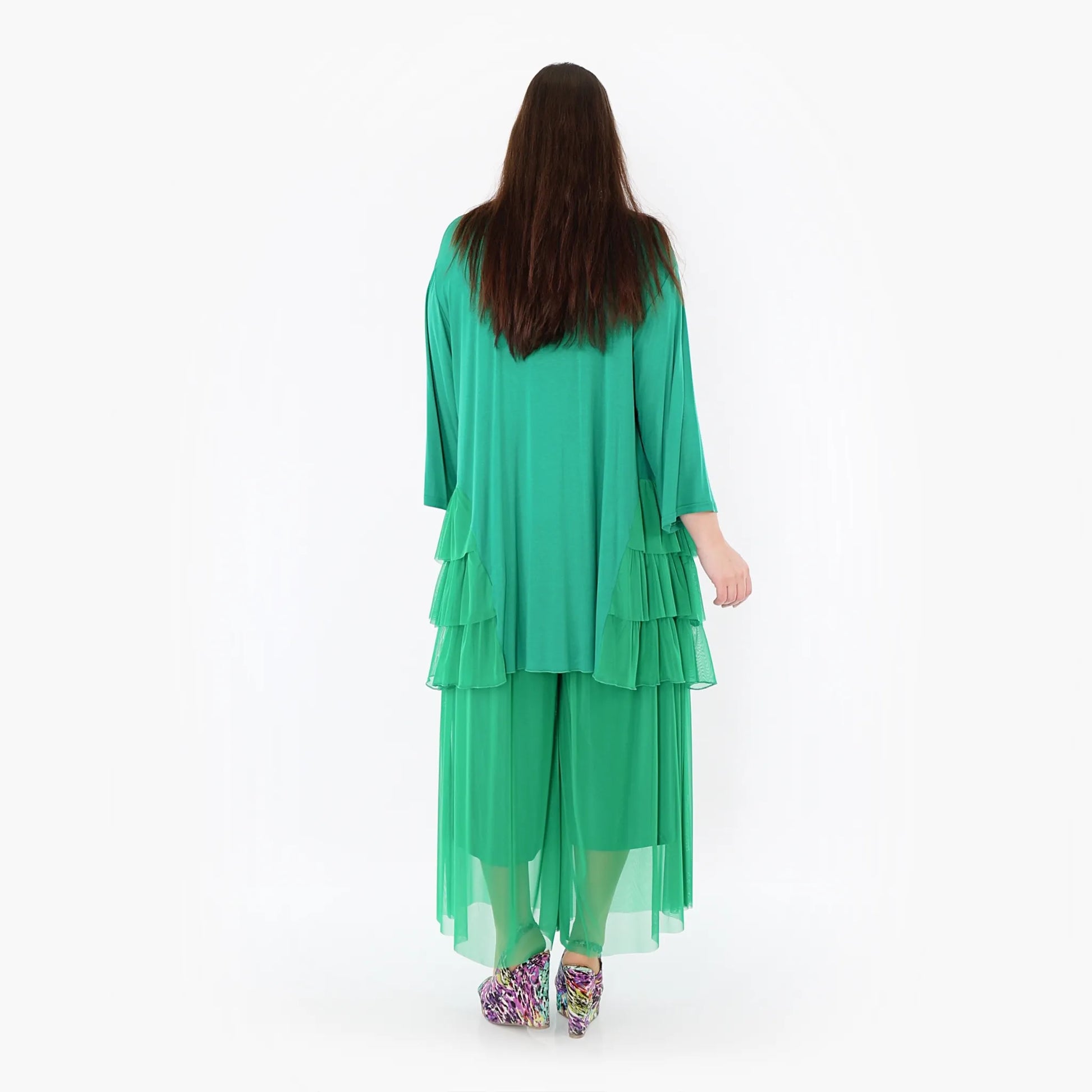  A-Form Bigshirt von AKH Fashion aus Materialmix, 1457.06862, Grün, Ausgefallen, Zeitlos