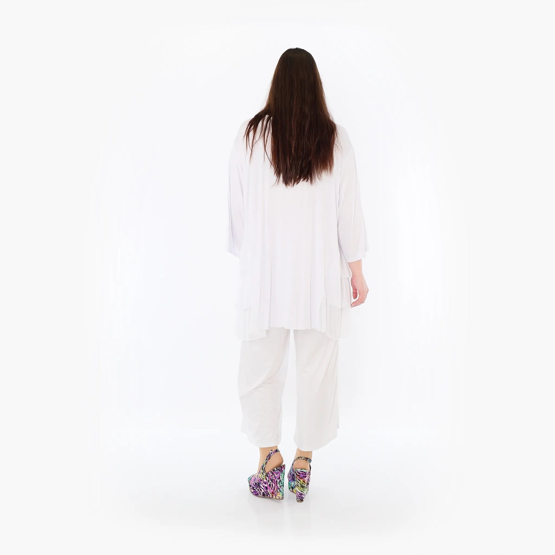  A-Form Bigshirt von AKH Fashion aus Materialmix, 1457.06862, Weiß, Ausgefallen, Zeitlos