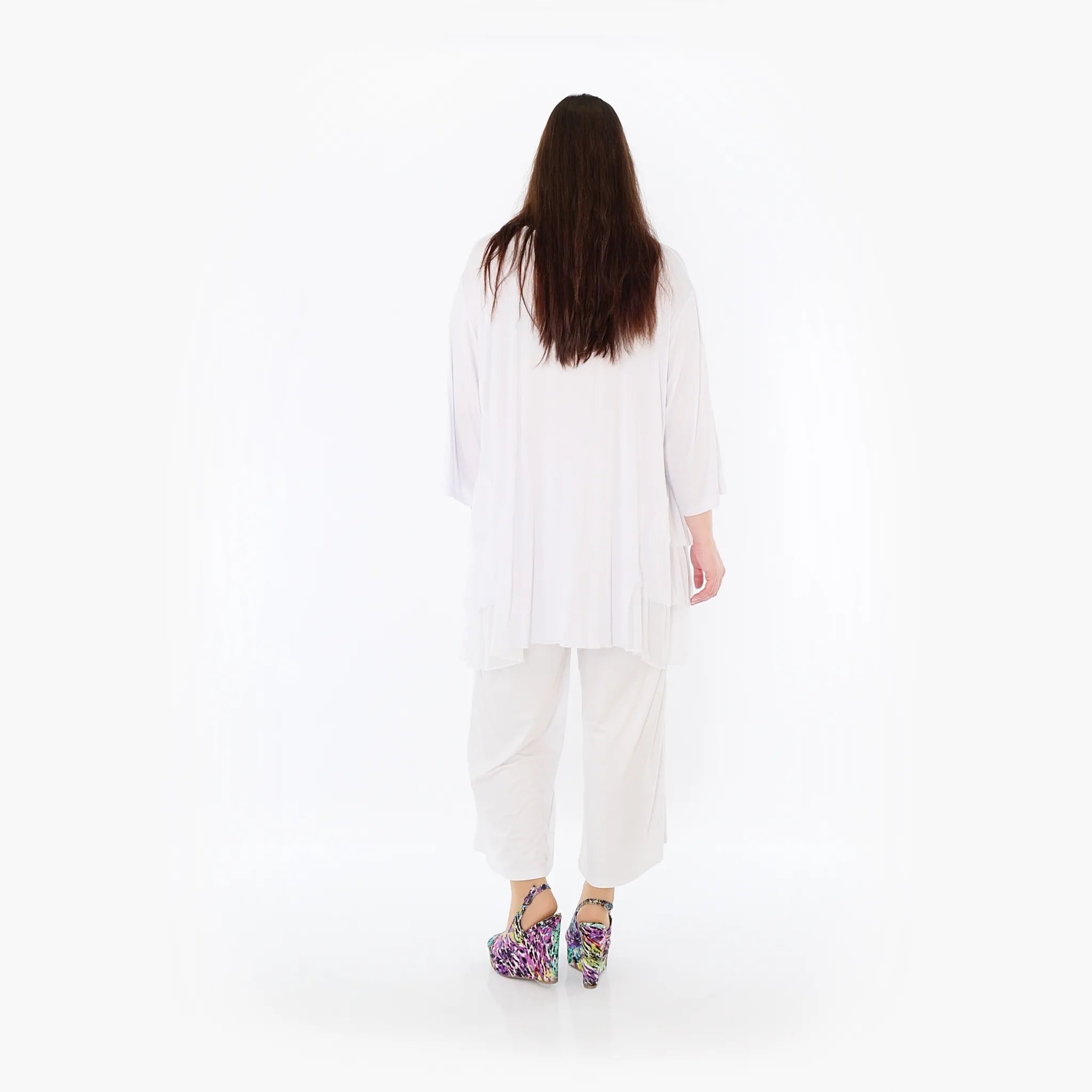  A-Form Bigshirt von AKH Fashion aus Materialmix, 1457.06862, Weiß, Ausgefallen, Zeitlos