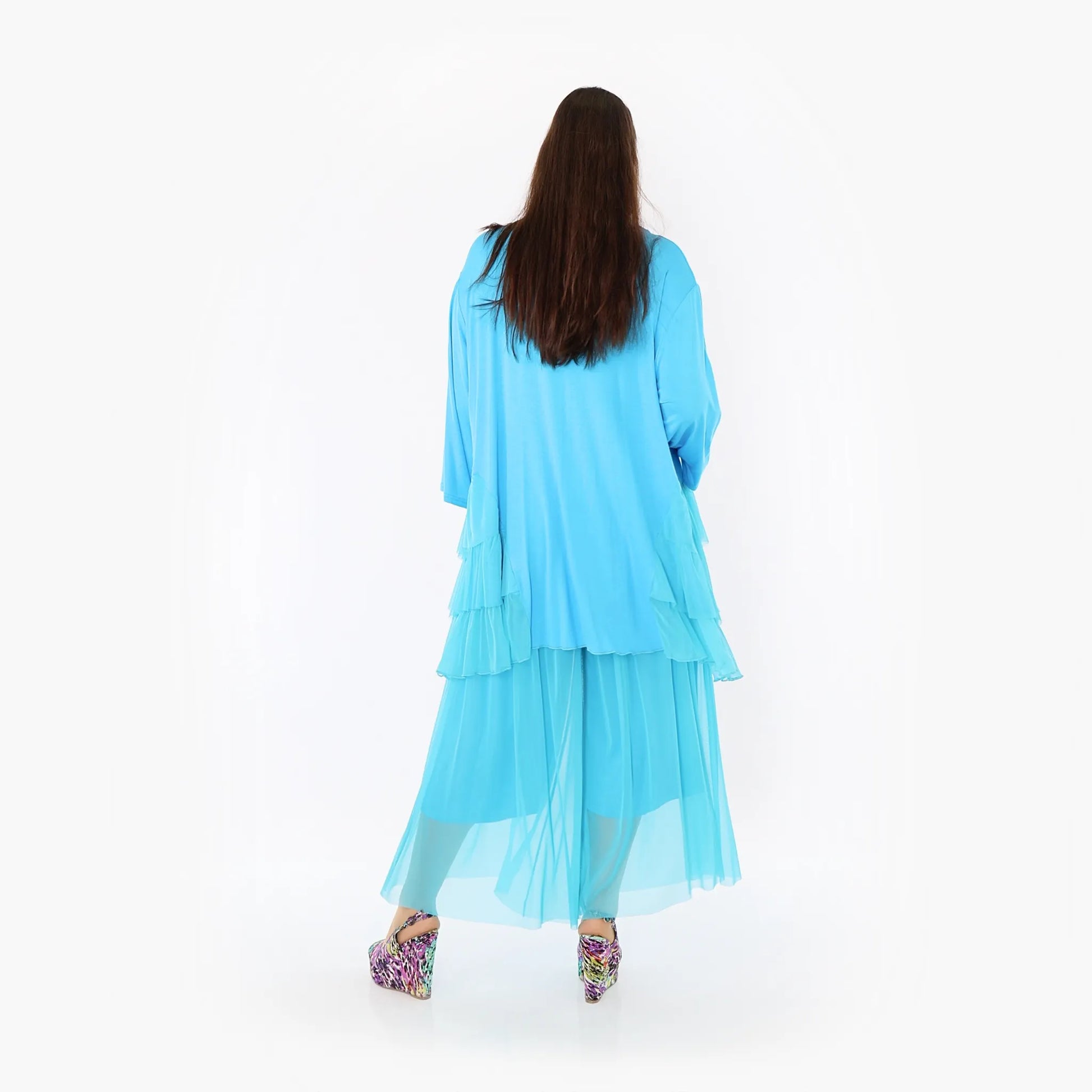  A-Form Bigshirt von AKH Fashion aus Materialmix, 1457.06862, Türkis, Ausgefallen, Zeitlos
