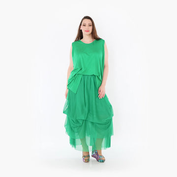  Ballonrock von AKH Fashion aus Materialmix, 1457.07049, Grün, Ausgefallen, Zeitlos, Schick