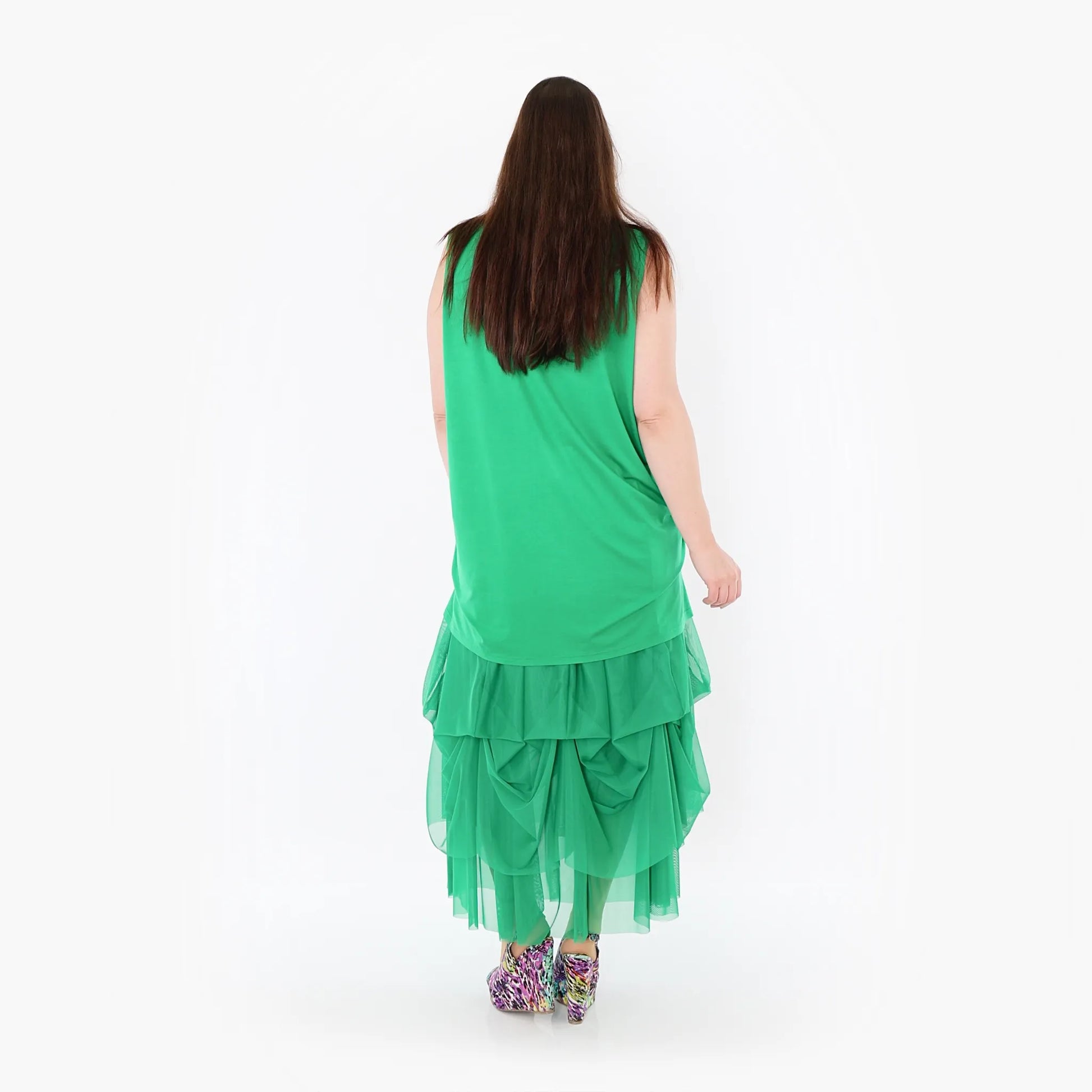  Ballonrock von AKH Fashion aus Materialmix, 1457.07049, Grün, Ausgefallen, Zeitlos, Schick