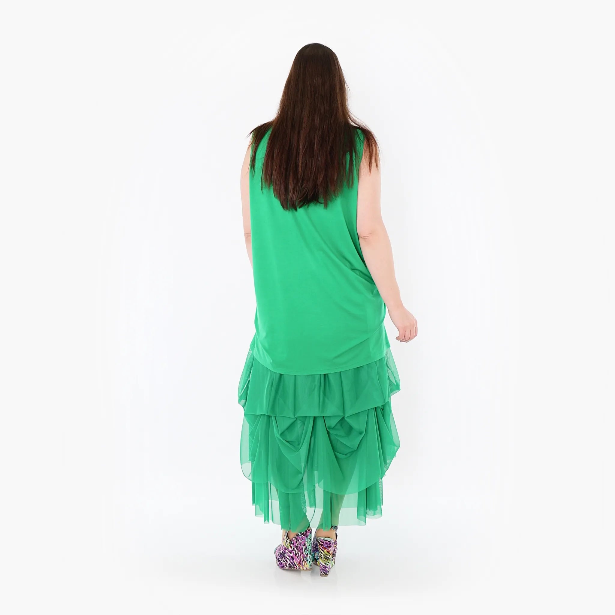  Ballonrock von AKH Fashion aus Materialmix, 1457.07049, Grün, Ausgefallen, Zeitlos, Schick