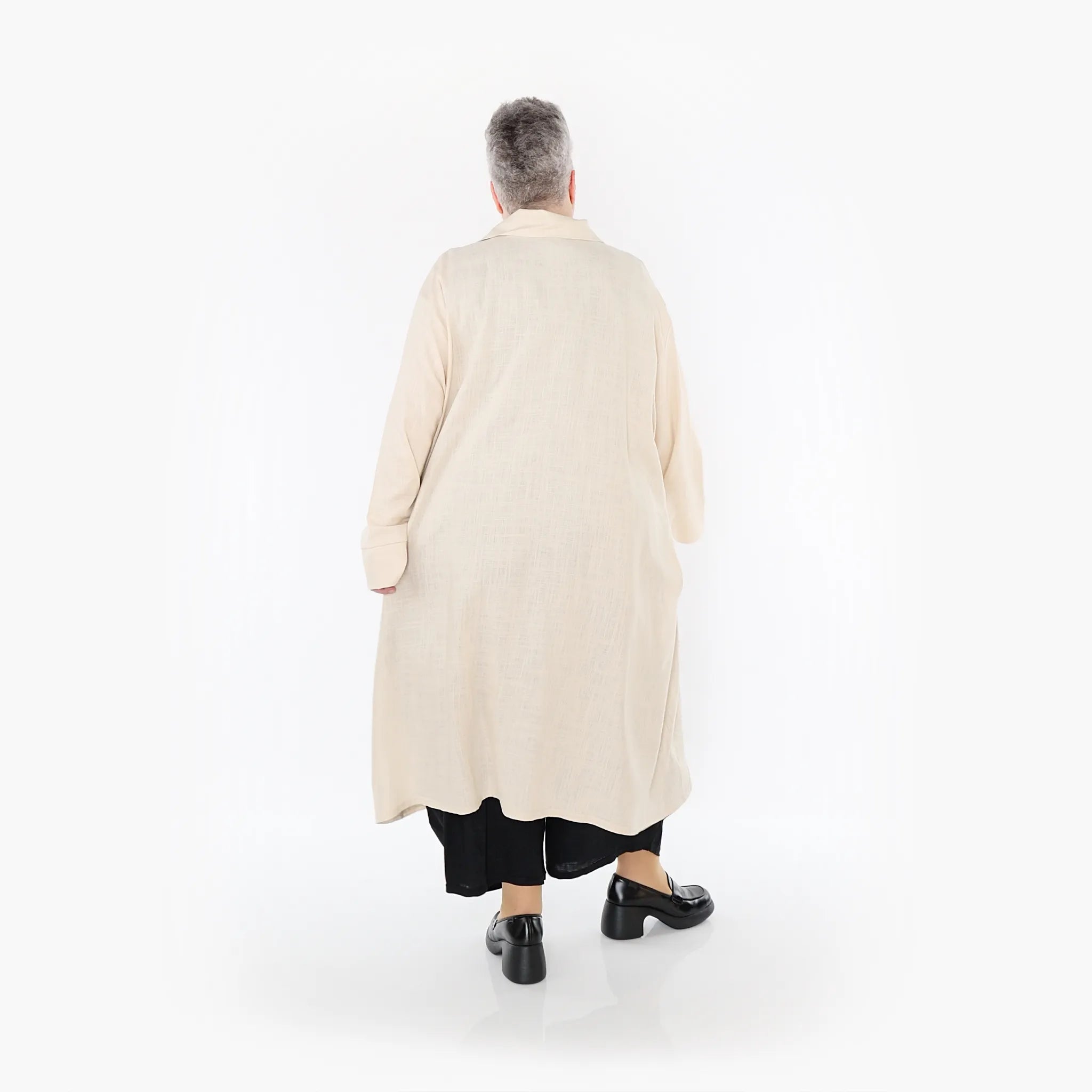  A-Form Mantel von AKH Fashion aus Viskose, 1468.07057, Beige, Ausgefallen, Zeitlos, Schick