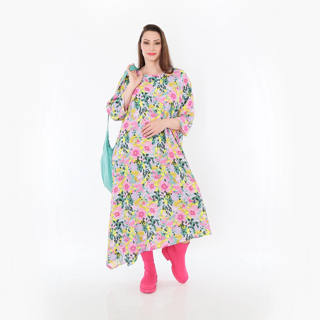  Ballonkleid von AKH Fashion aus Viskose, 1479.01927, Multicolor, Blumen, Ausgefallen