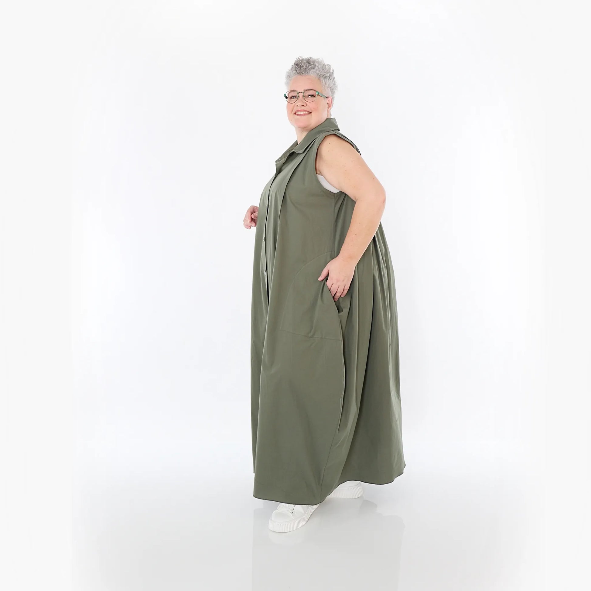  Ballon Weste von AKH Fashion aus Baumwolle, 1482.07066, Khaki, Ausgefallen, Zeitlos