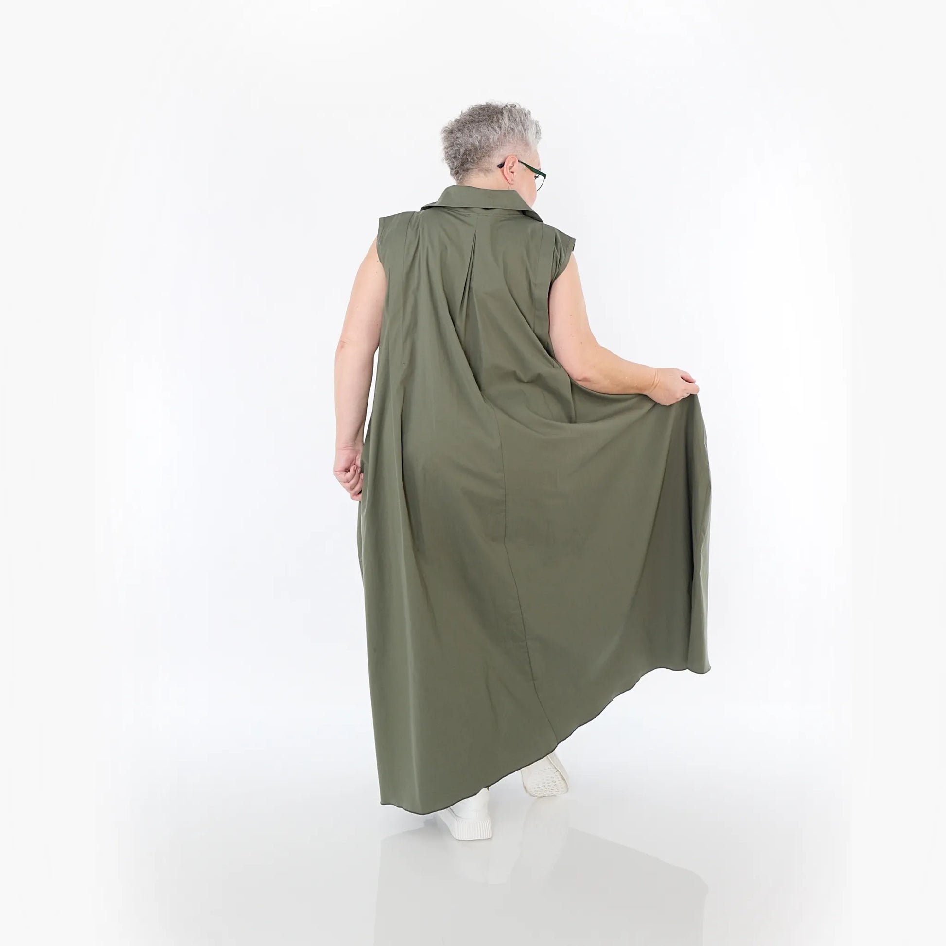  Ballon Weste von AKH Fashion aus Baumwolle, 1482.07066, Khaki, Ausgefallen, Zeitlos