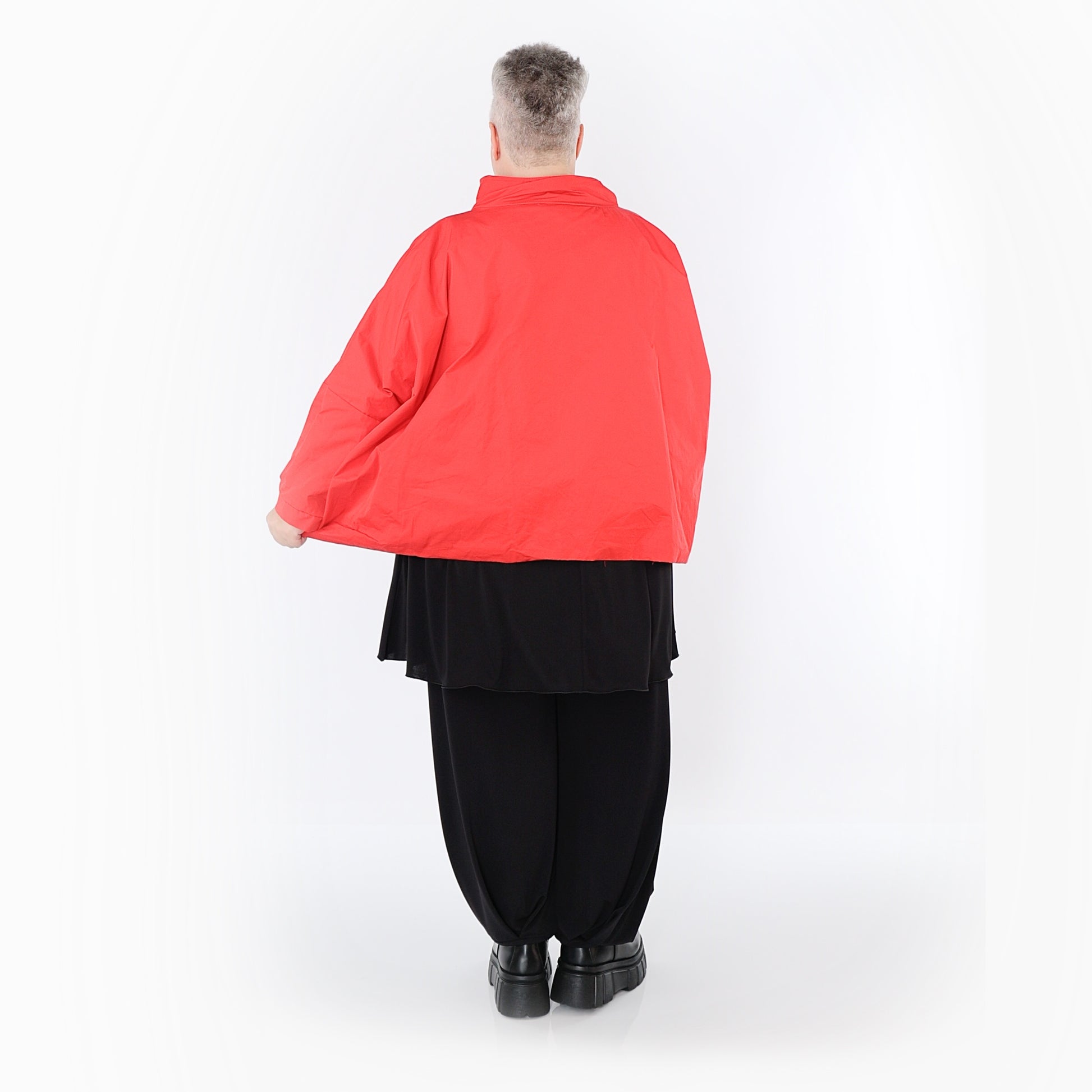  AKH Fashion Jacke in kastiger Form, aus Baumwolle, 1493.07104, Rot, Ausgefallen, Zeitlos
