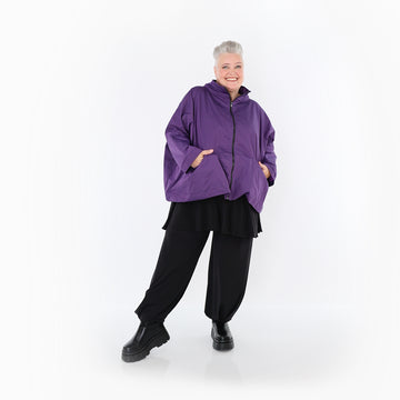  AKH Fashion Jacke in kastiger Form, aus Baumwolle, 1493.07104, Violett, Ausgefallen