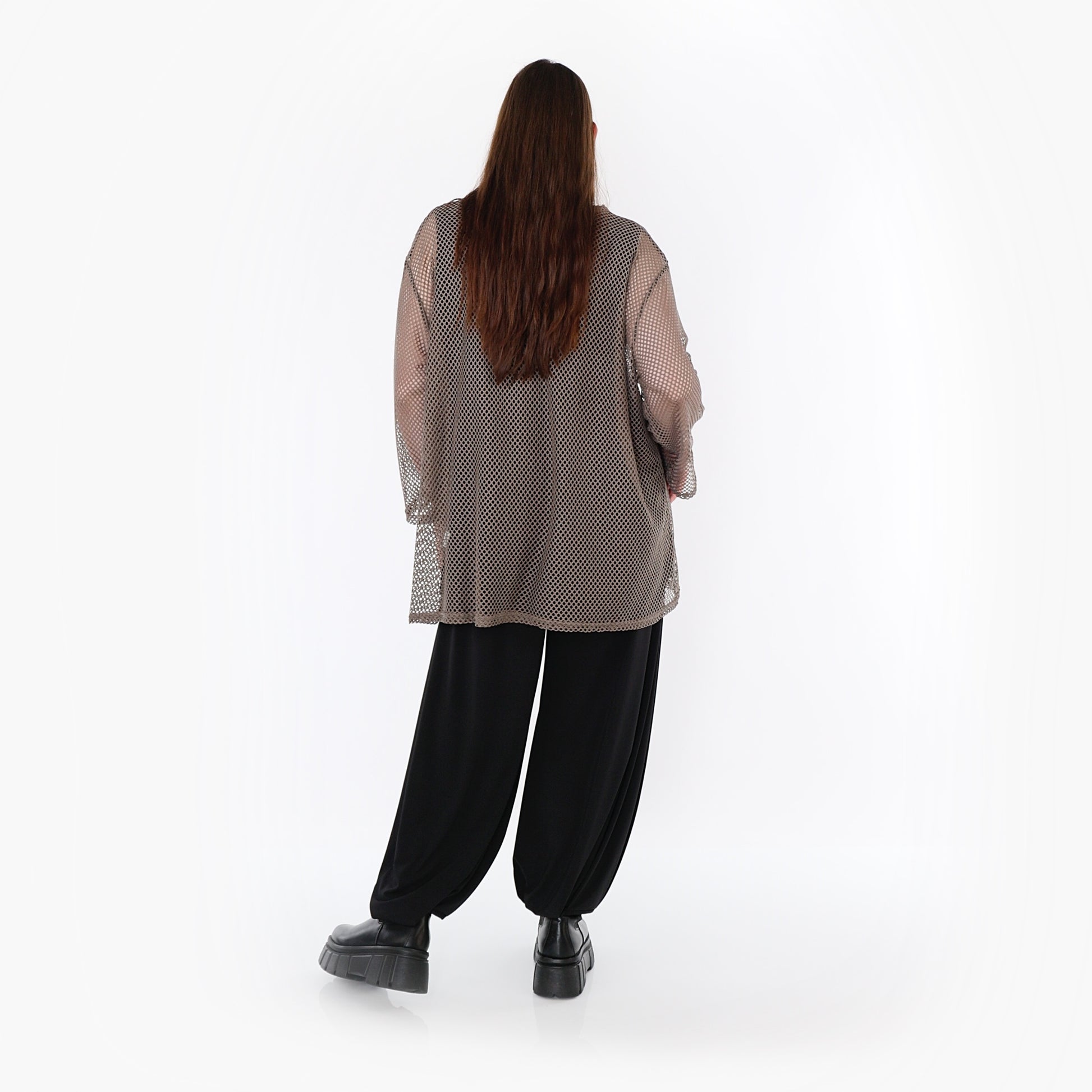  AKH Fashion Jacke in gerader Form, aus Baumwolle, 1500.07109, Taupe, Ausgefallen, Zeitlos