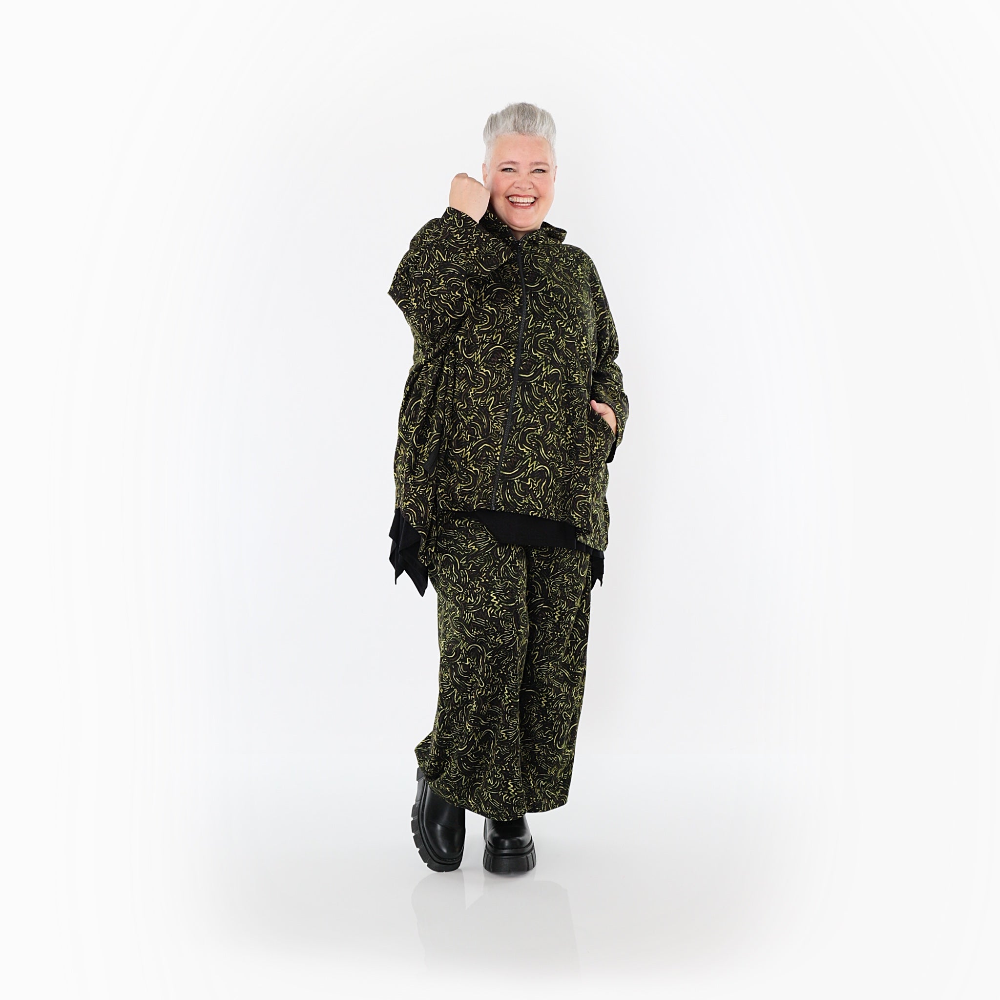 Marlene Hose von AKH Fashion aus Materialmix, 1516.07083, Neongrün