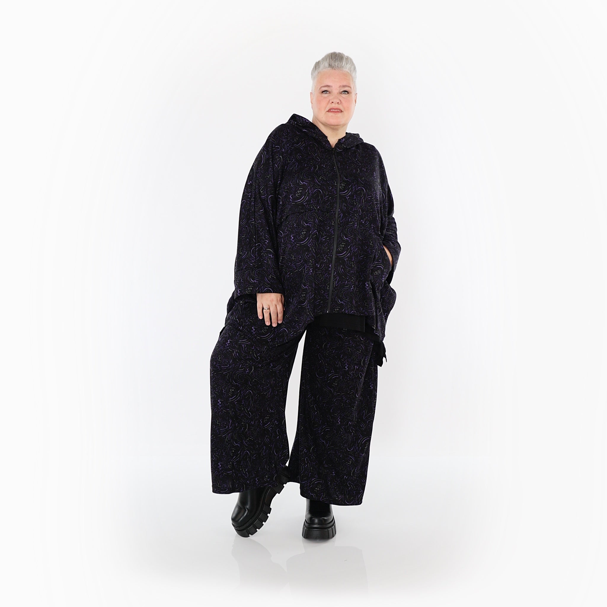 Marlene Hose von AKH Fashion aus Materialmix, 1516.07083, Violett
