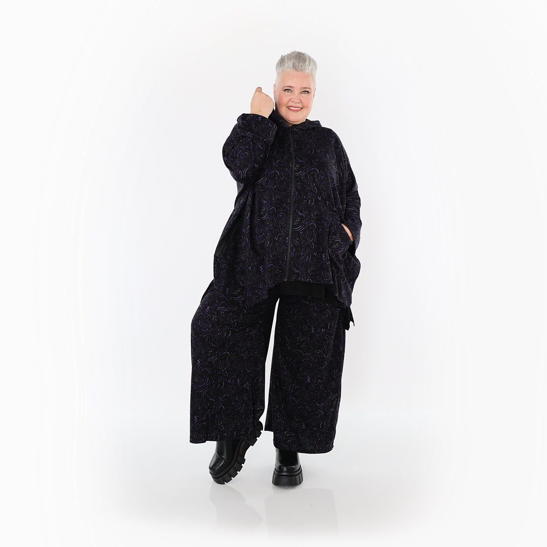  Marlene Hose von AKH Fashion aus Materialmix, 1516.07083, Violett