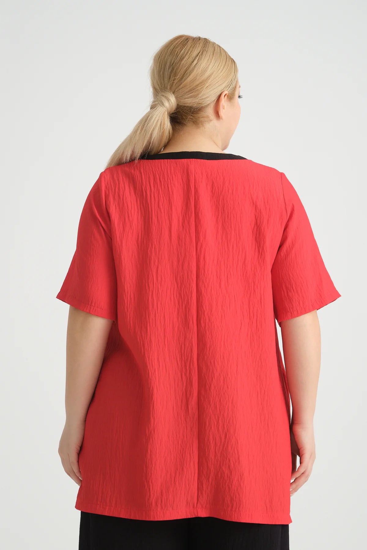  A-Form Shirt von Zedd Plus aus Viskose, 24290, Rot, Schick, Modern, Bequem