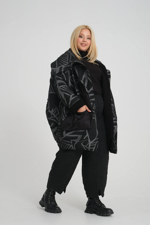 Ballonmantel von Zedd Plus aus Polyamid, ausgefallene, zeitlose Lagenlook Mode