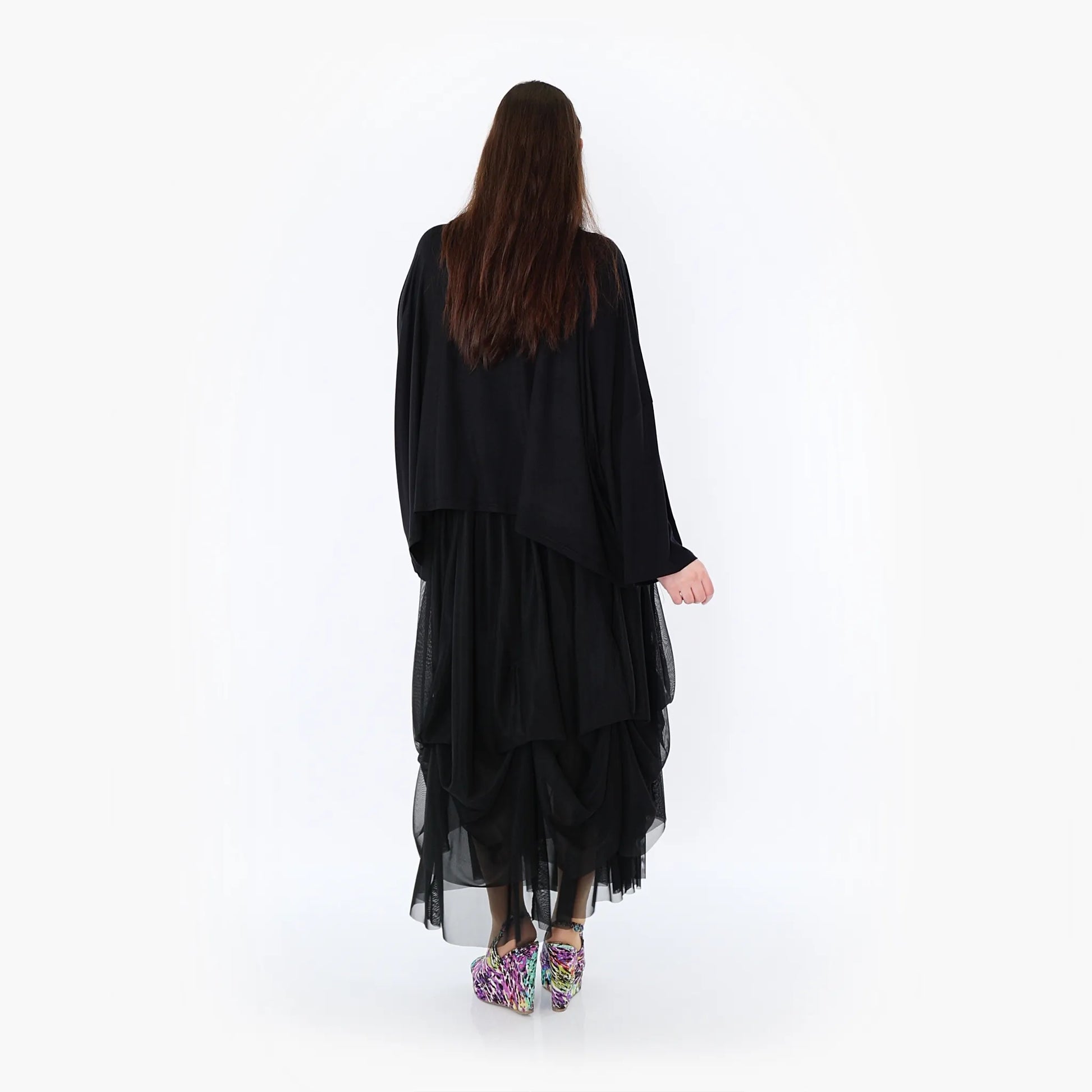  Ballonrock von AKH Fashion aus Materialmix, 1457.07049, Schwarz, Ausgefallen, Zeitlos