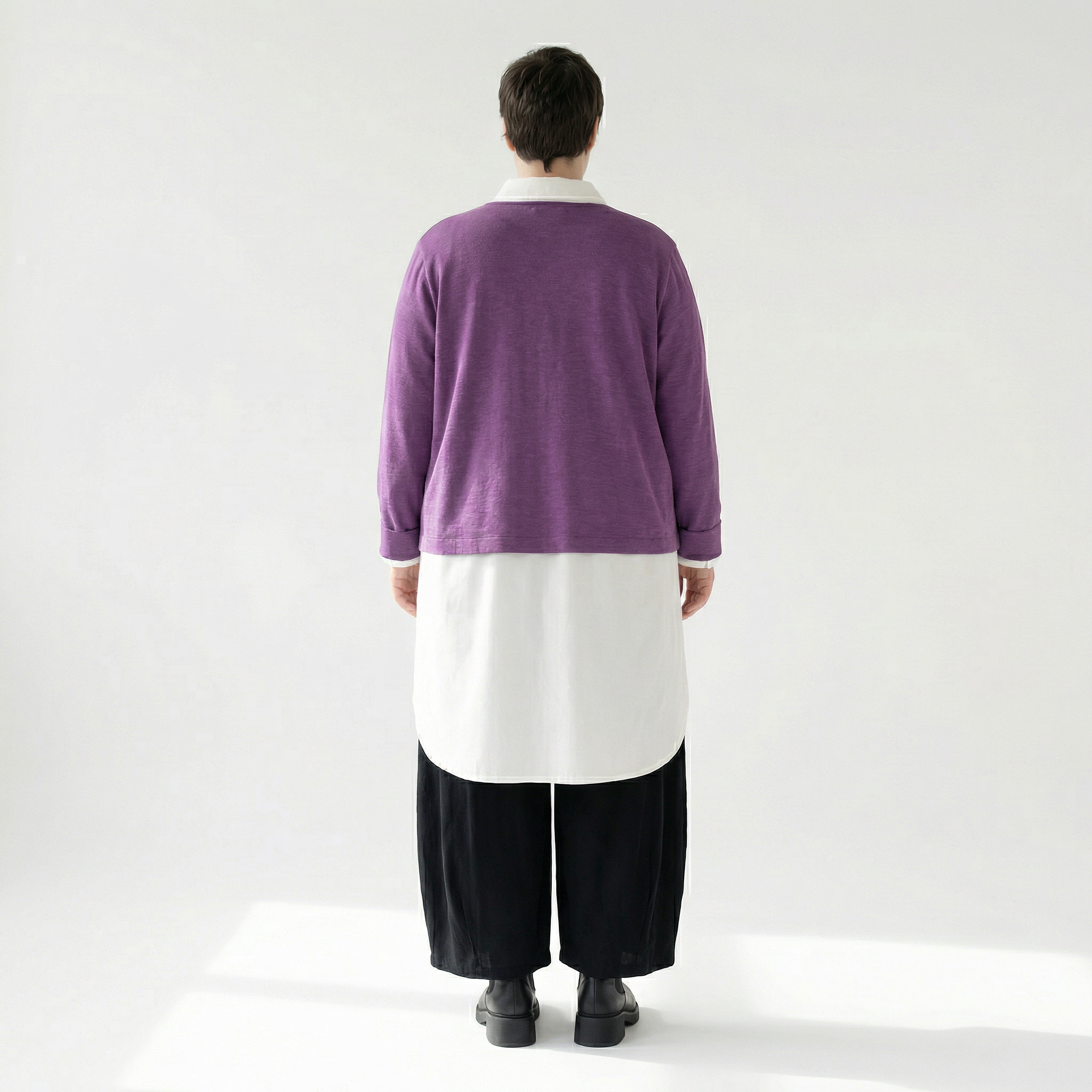  AKH Fashion Jacke in gerader Form, aus Viskose, 1329.02149, Lila-Weiß, Schick, Modern