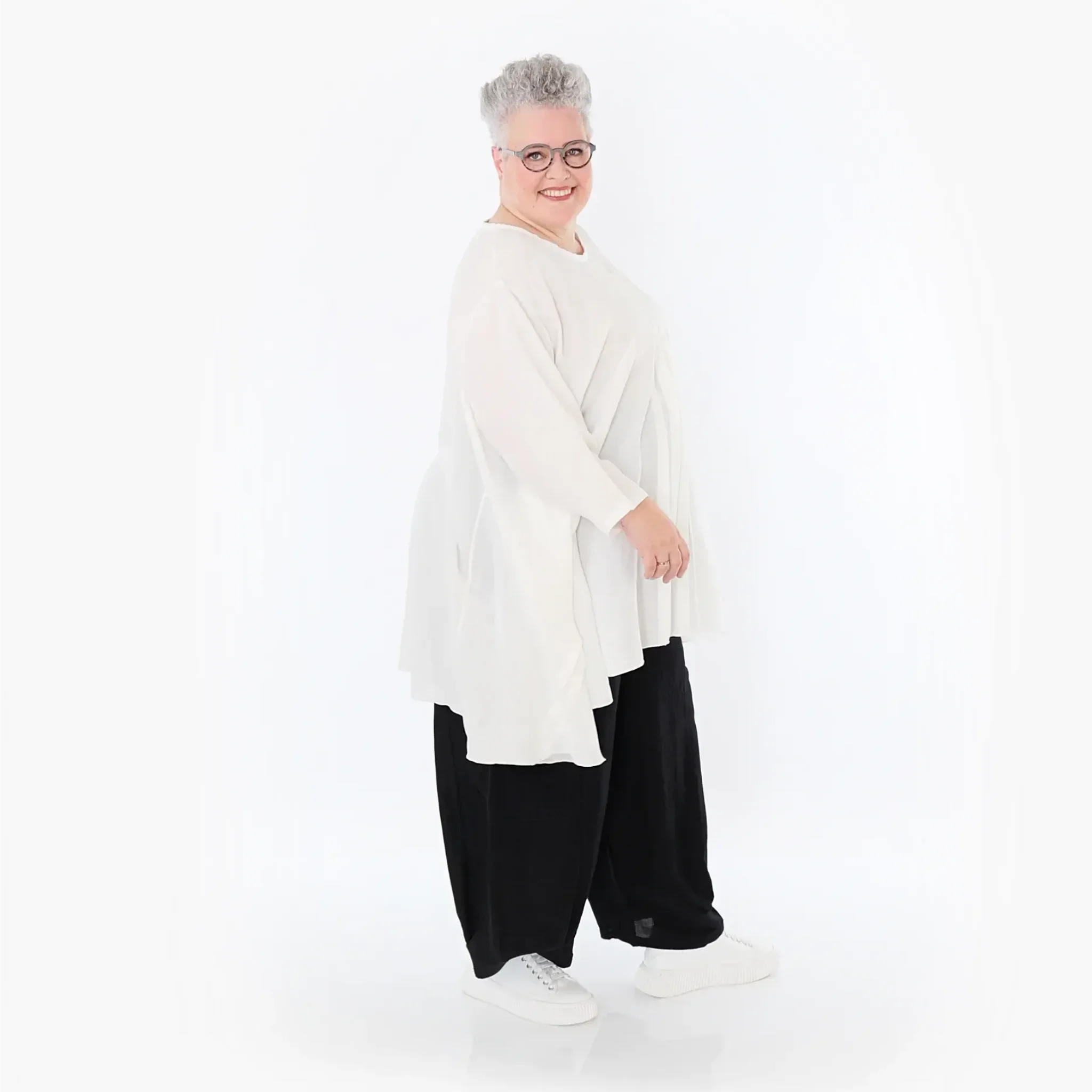  AKH Fashion Hose in gerader Form, aus Viskose, 1490.06710, Schwarz, Ausgefallen, Zeitlos