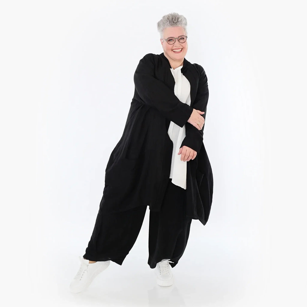  Ballon Cardigan von AKH Fashion aus Viskose, 1490.07094, Schwarz, Ausgefallen, Zeitlos